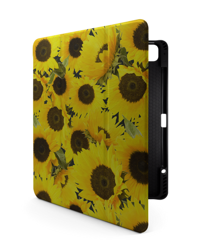 Sunflowers iPad Case with Pencil Holder for Apple iPad Pro 6 12.9" (2022), Apple iPad Pro 5 12.9" (2021), Apple iPad Pro 4 12.9" (2020)