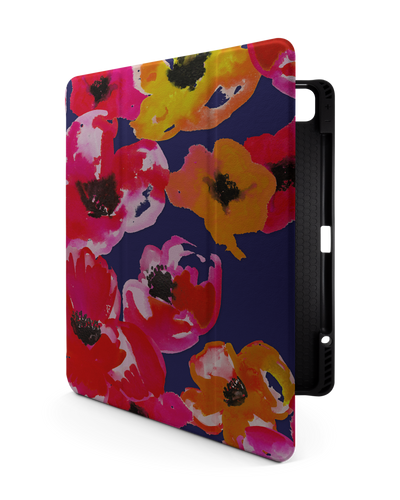 Painted Poppies iPad Case with Pencil Holder for Apple iPad Pro 6 12.9" (2022), Apple iPad Pro 5 12.9" (2021), Apple iPad Pro 4 12.9" (2020)