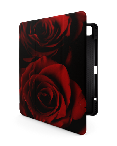 Red Roses iPad Case with Pencil Holder for Apple iPad Pro 6 12.9" (2022), Apple iPad Pro 5 12.9" (2021), Apple iPad Pro 4 12.9" (2020)