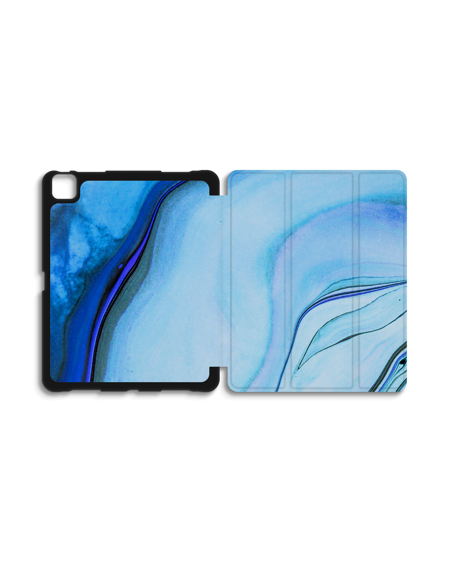 Cool Blues iPad Case with Pencil Holder for Apple iPad Pro 6 12.9