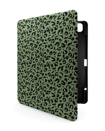 Mint Leopard iPad Case with Pencil Holder for Apple iPad Pro 6 12.9" (2022), Apple iPad Pro 5 12.9" (2021), Apple iPad Pro 4 12.9" (2020)