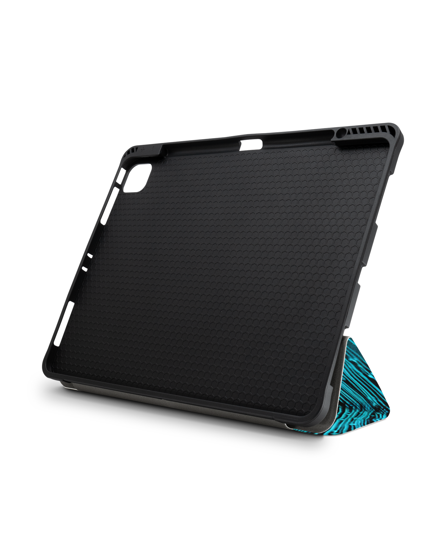 Turquoise Ripples iPad Case with Pencil Holder for Apple iPad Pro 6 12.9