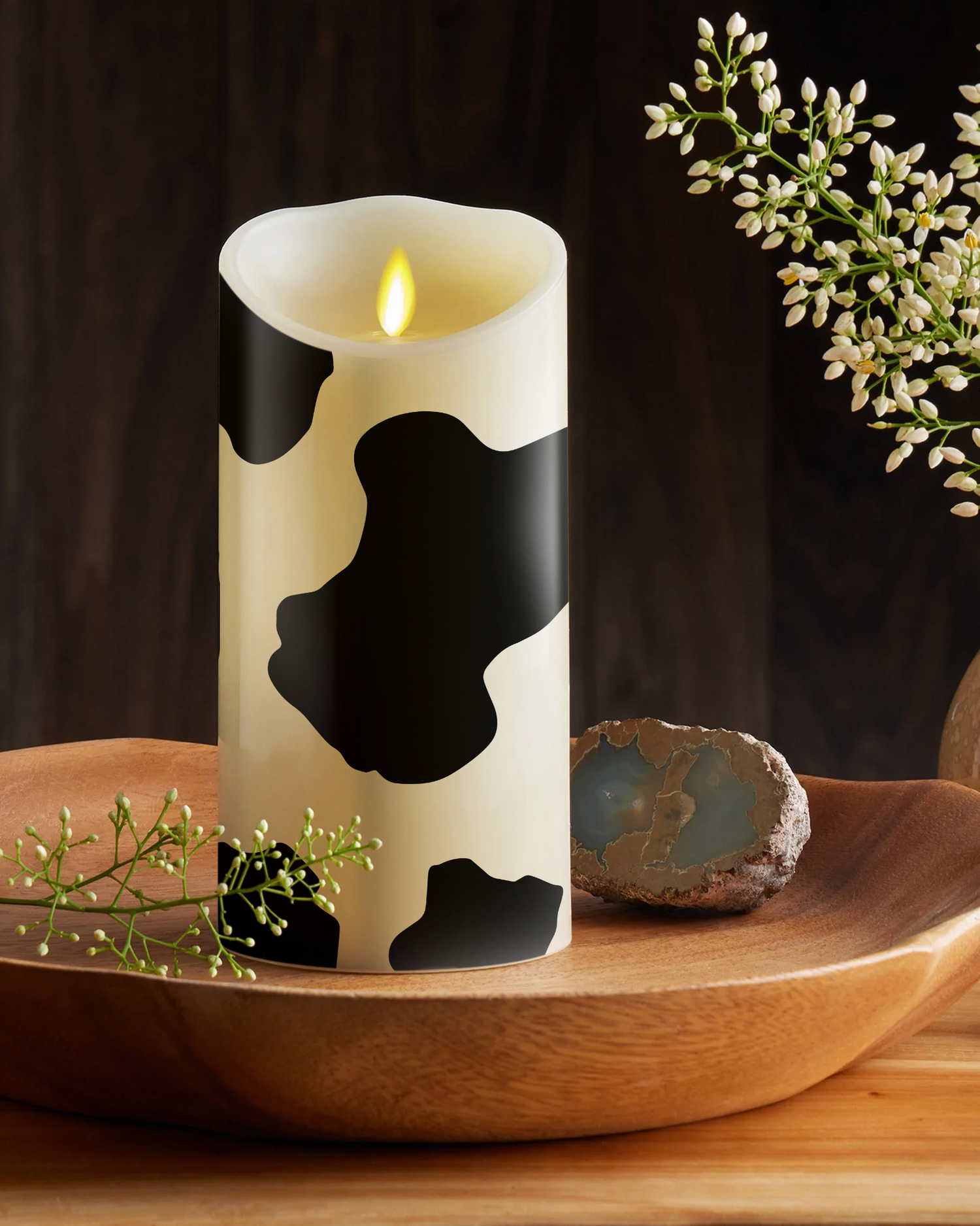 Cow Print 2 Luminara Candle Sticker