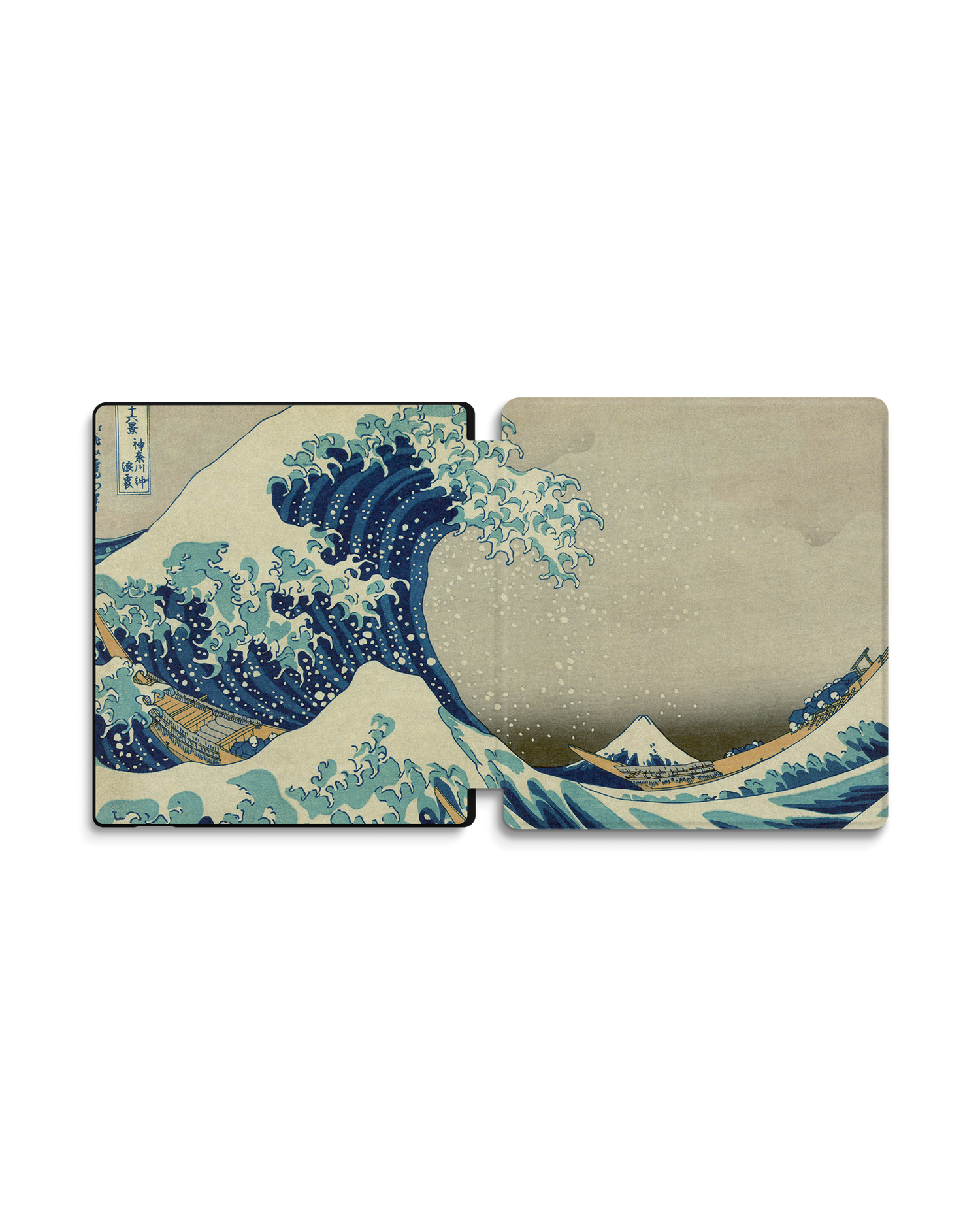 Great Wave Off Kanagawa By Hokusai eReader Smart Case for Amazon Kindle Oasis: Opened exterior view