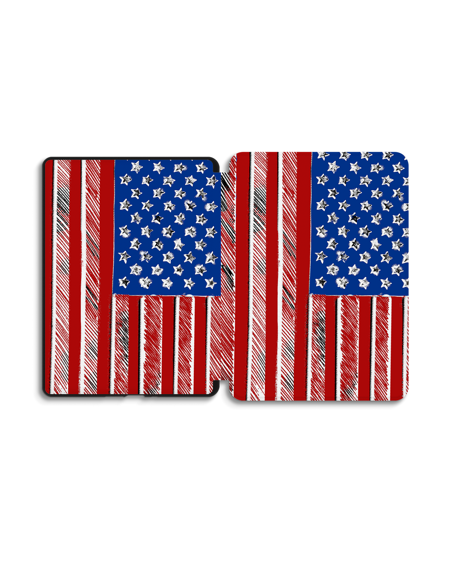 American Flag Color eReader Smart Case for Amazon Kindle Paperwhite 5 (2021), Amazon Kindle Paperwhite 5 Signature Edition (2021): Opened exterior view
