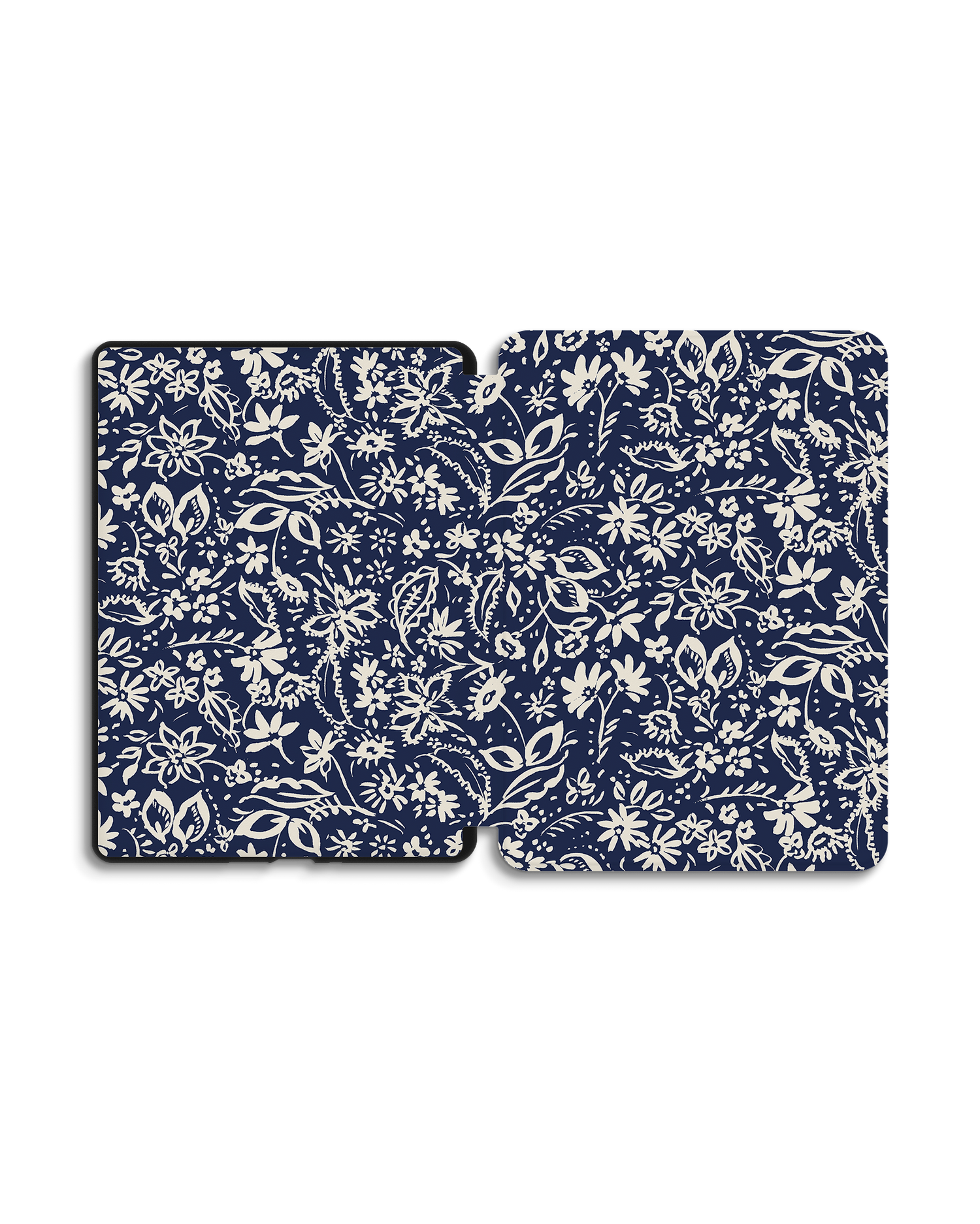 Ditsy Blue Paisley eReader Smart Case for Amazon Kindle Paperwhite 5 (2021), Amazon Kindle Paperwhite 5 Signature Edition (2021): Opened exterior view