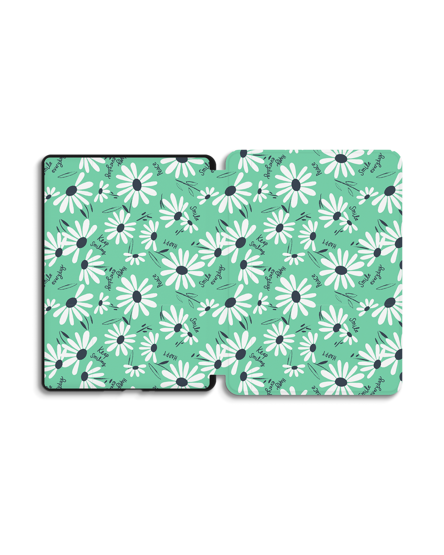 Positive Daisies eReader Smart Case for Amazon Kindle Paperwhite 5 (2021), Amazon Kindle Paperwhite 5 Signature Edition (2021): Opened exterior view