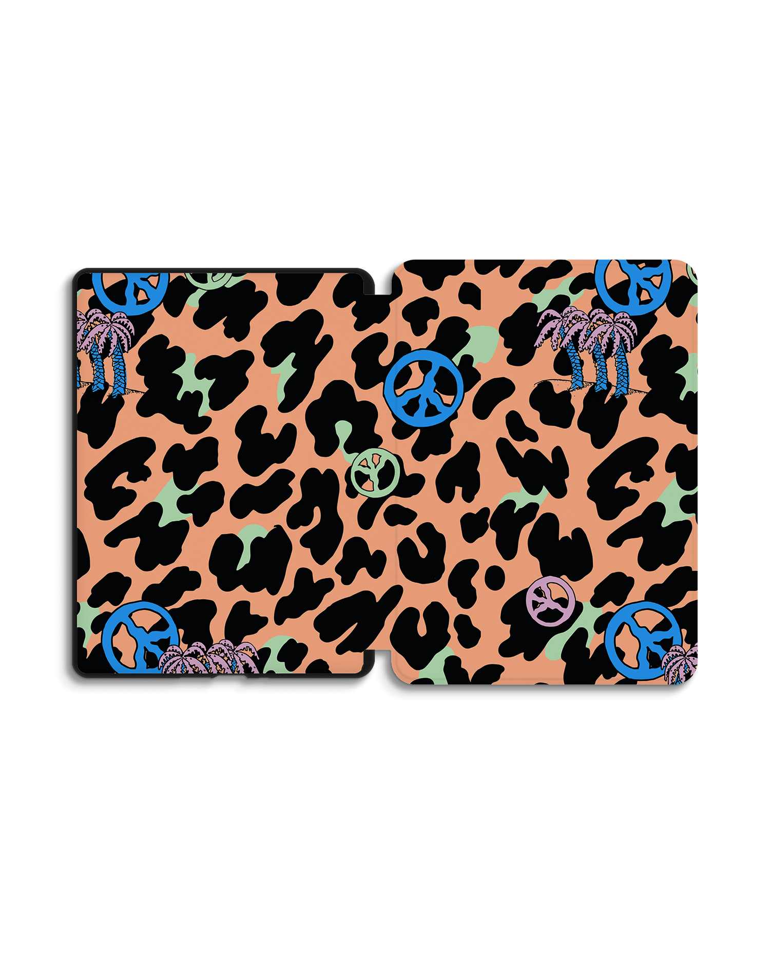 Leopard Peace Palms eReader Smart Case for Amazon Kindle Paperwhite 5 (2021), Amazon Kindle Paperwhite 5 Signature Edition (2021): Opened exterior view