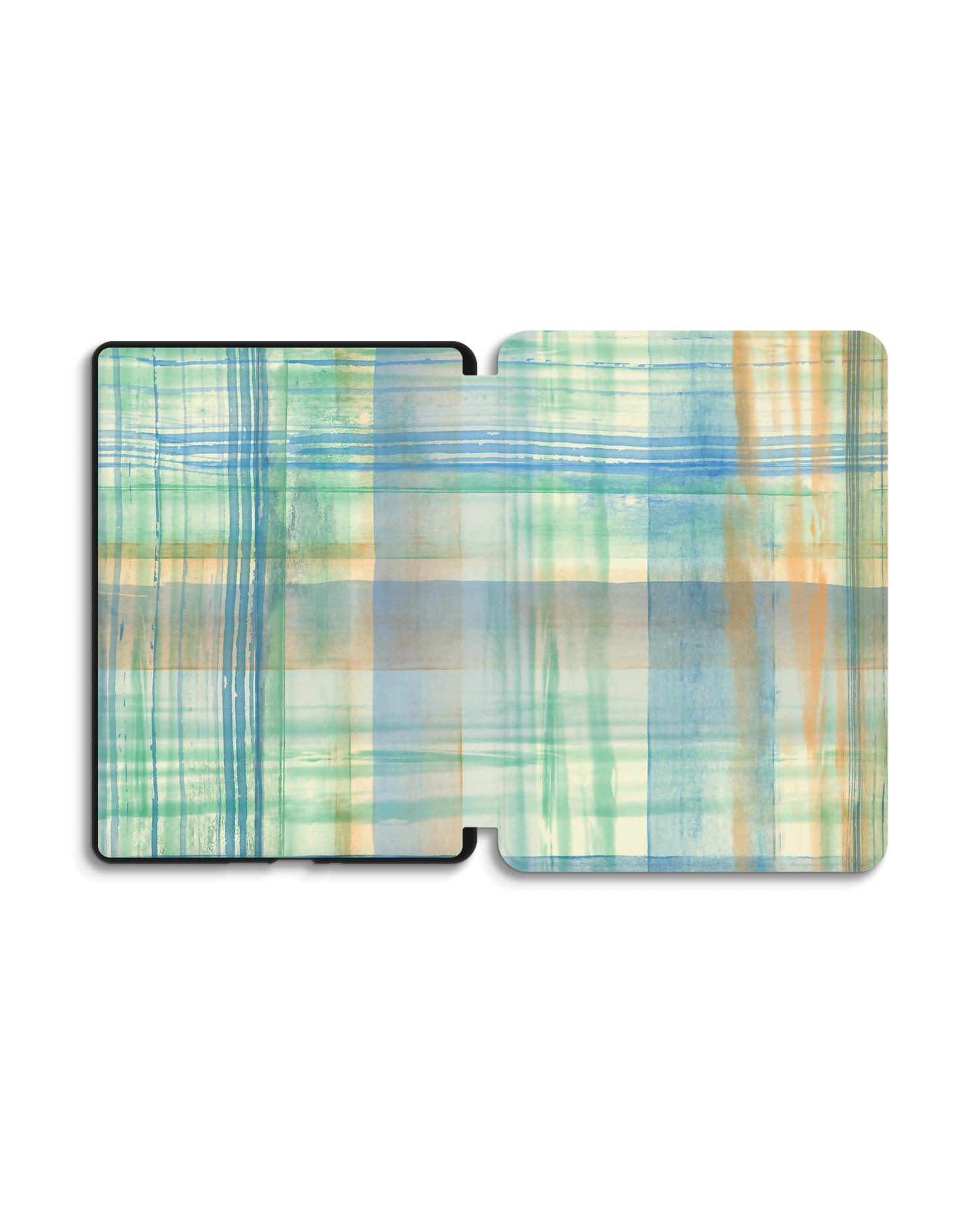 Washed Out Plaid eReader Smart Case for Amazon Kindle Paperwhite 5 (2021), Amazon Kindle Paperwhite 5 Signature Edition (2021): Opened exterior view