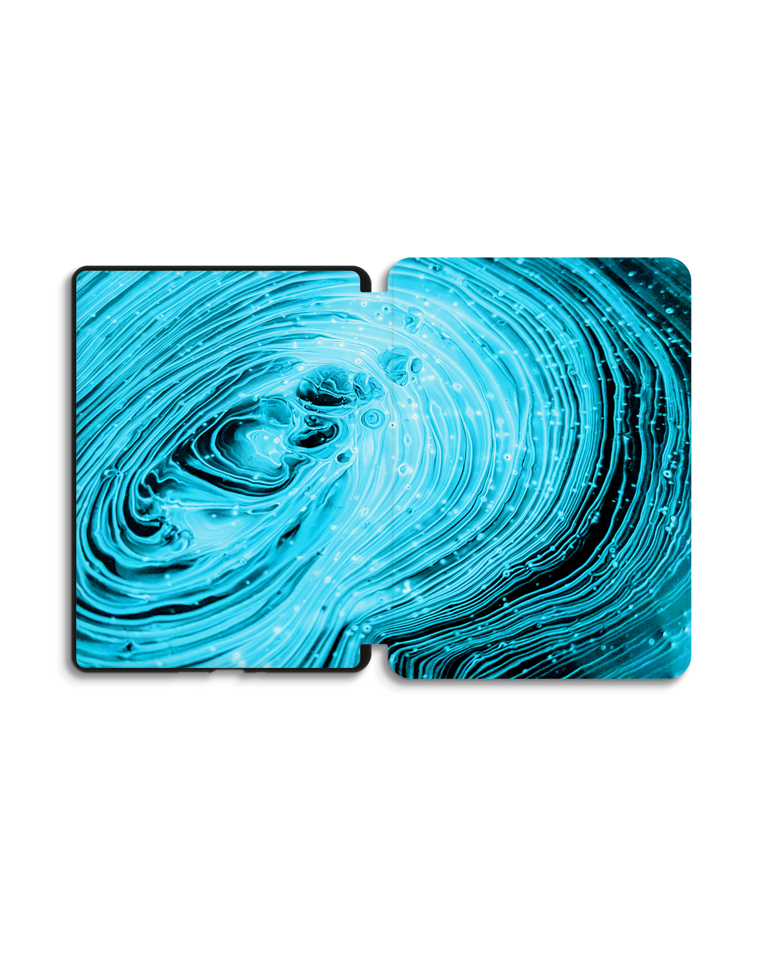 Turquoise Ripples eReader Smart Case for Amazon Kindle Paperwhite 5 (2021), Amazon Kindle Paperwhite 5 Signature Edition (2021): Opened exterior view