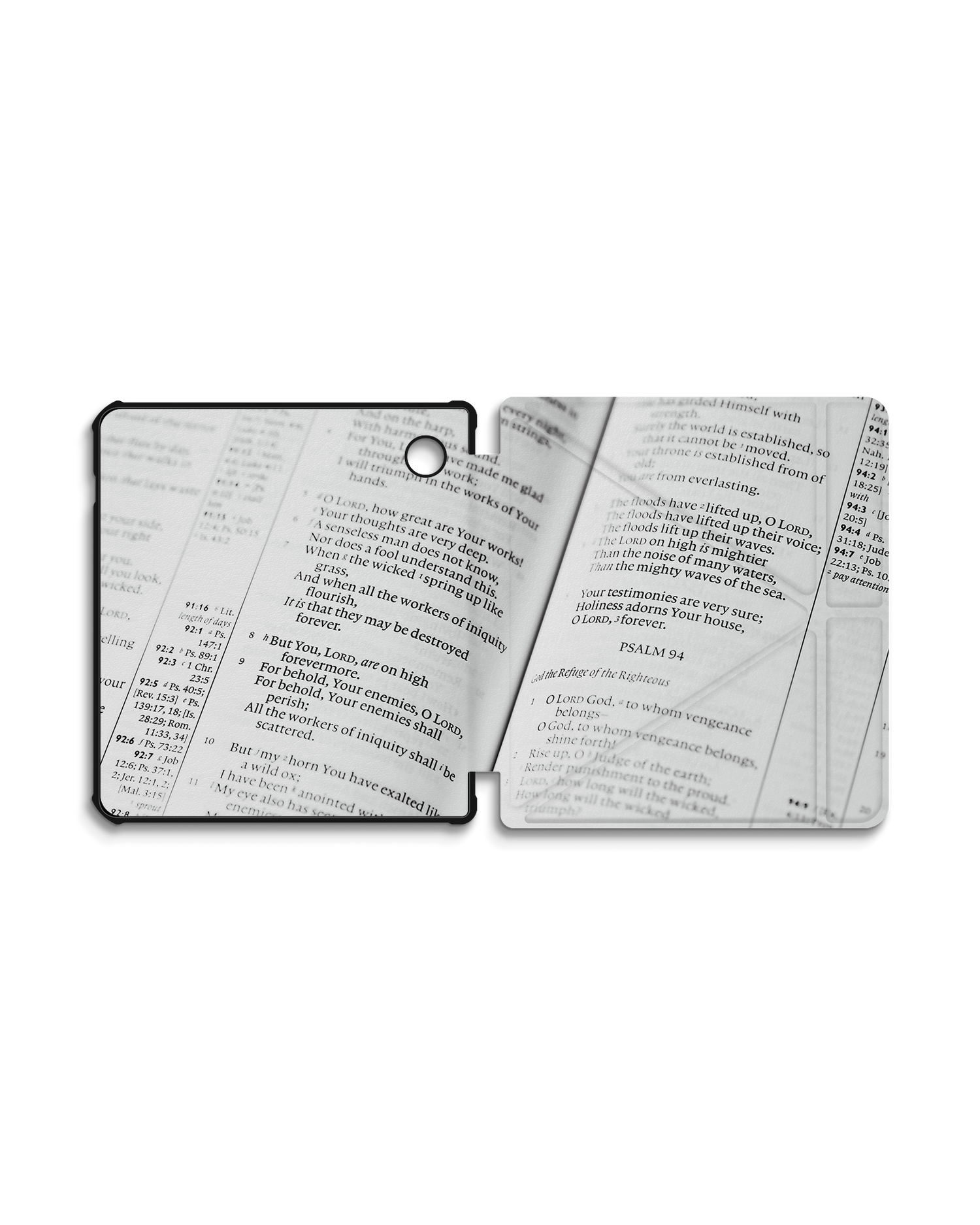 Bible Verse eReader Smart Case for tolino vision 5 (2019): Opened exterior view