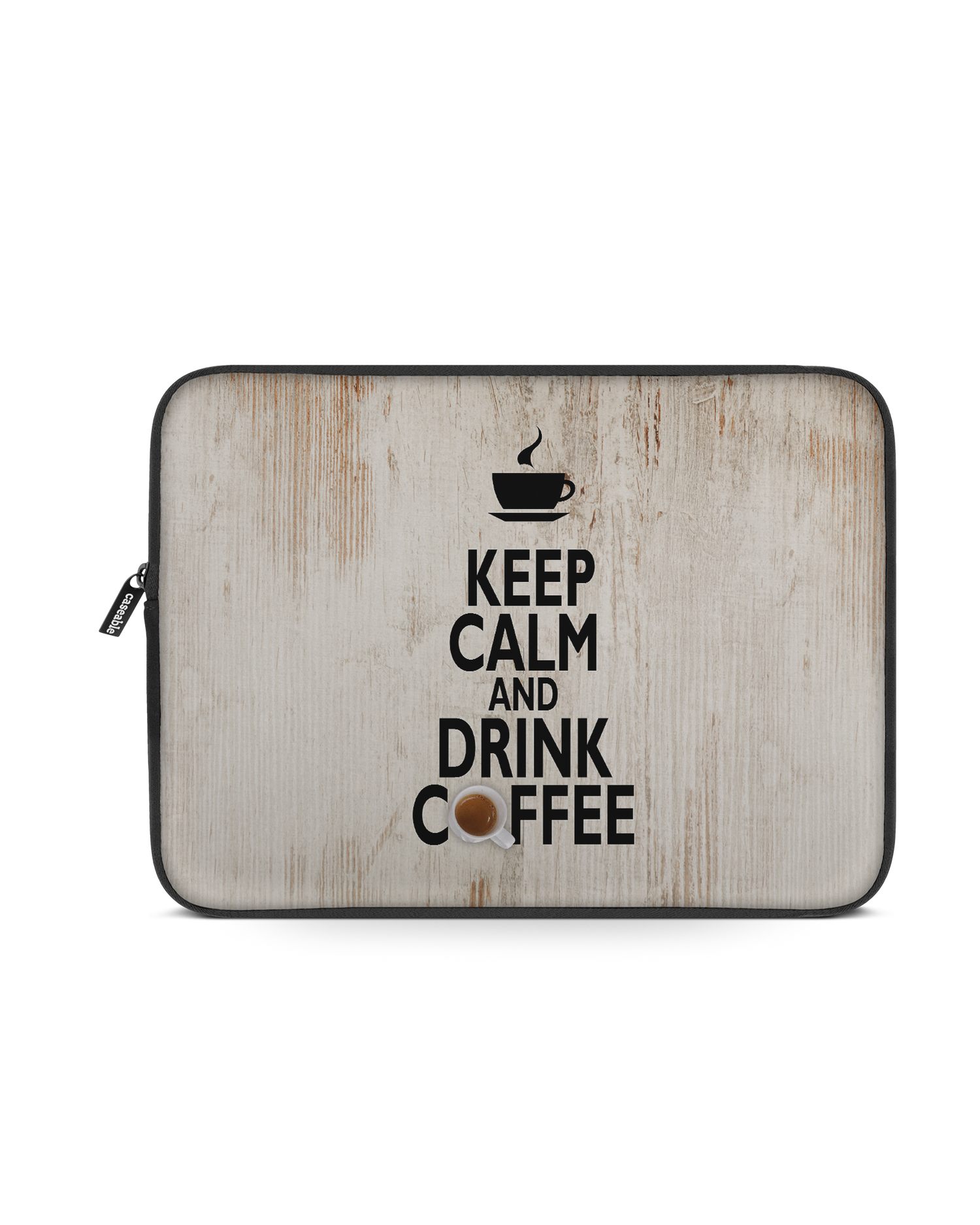 Drink Coffee Laptop Case 13 inch: Front View