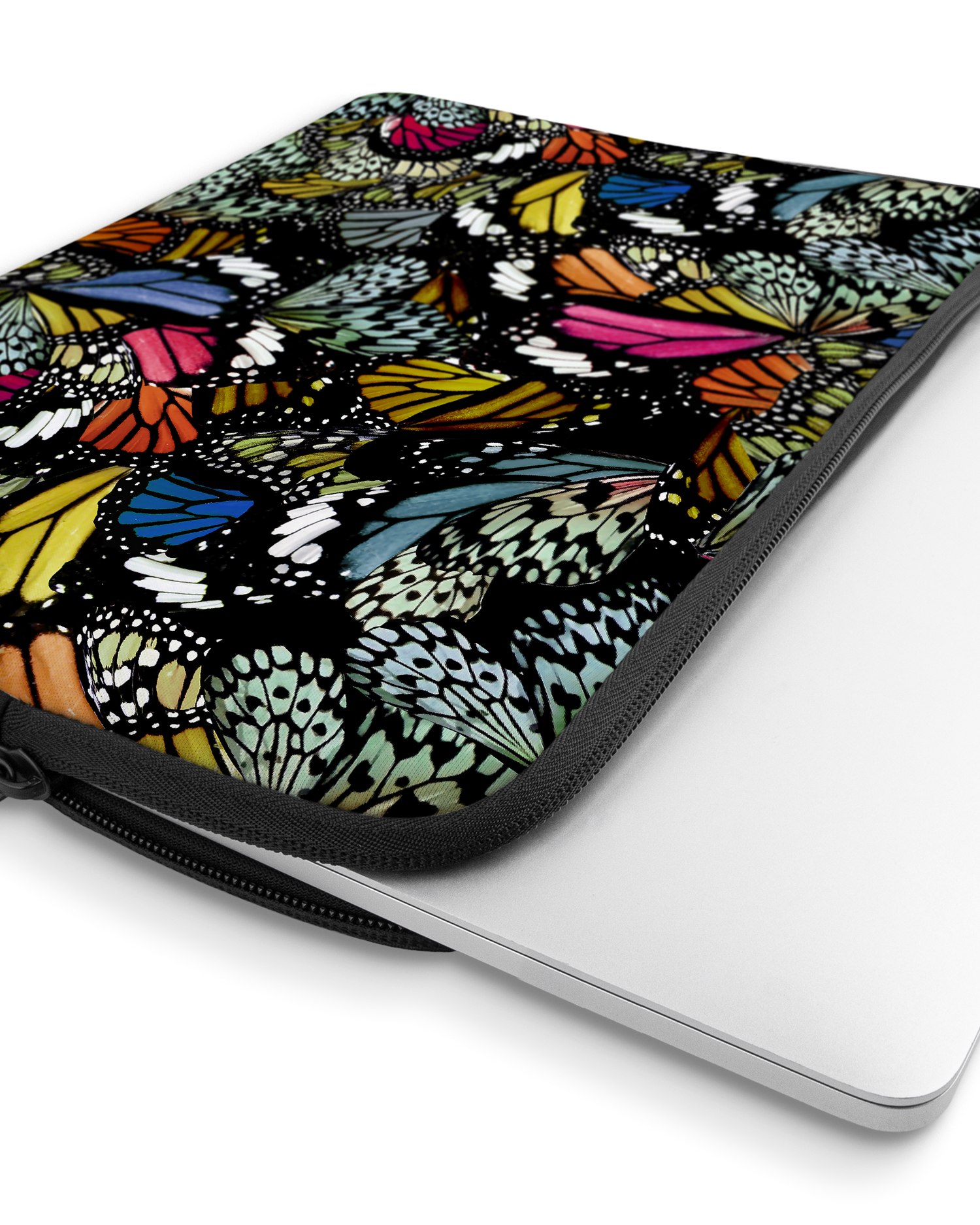 Psychedelic Butterflies Laptop Case 13 inch with device inside