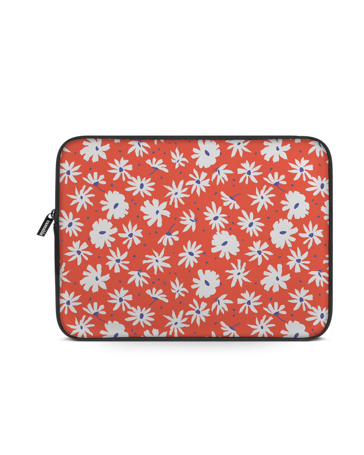 Retro Daisy Laptop Case 13 inch: Front View