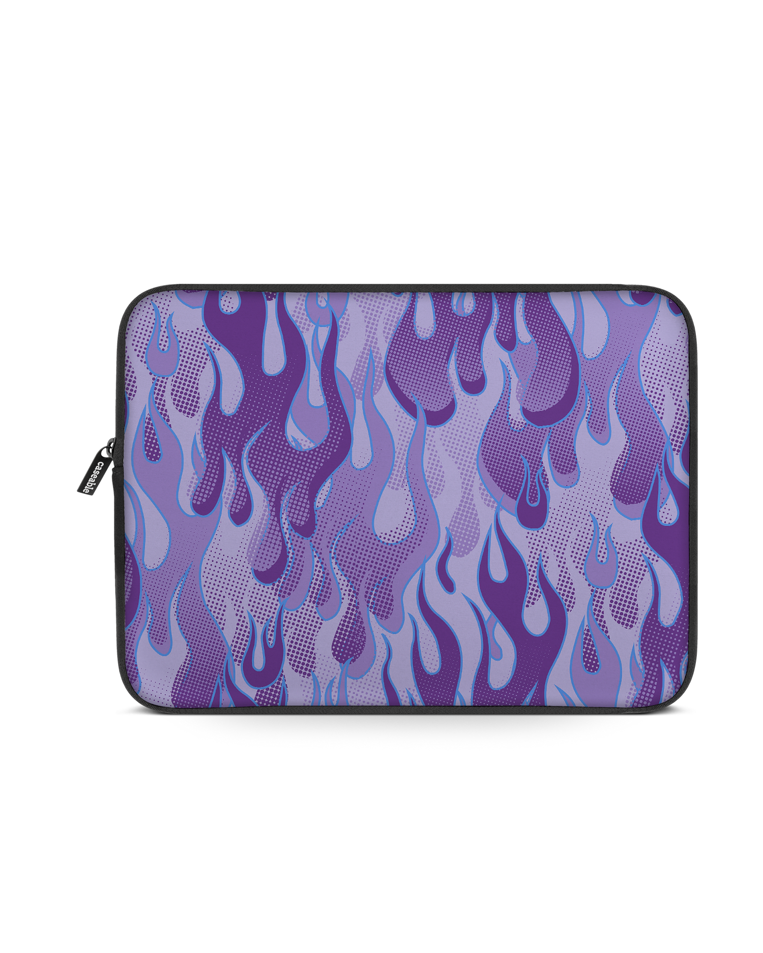 Purple Flames Laptop Case 13 inch: Front View
