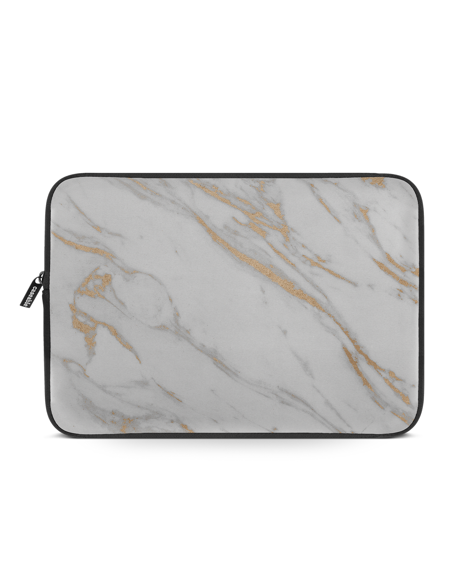 Gold Marble Elegance Laptop Case 14 inch: Front View