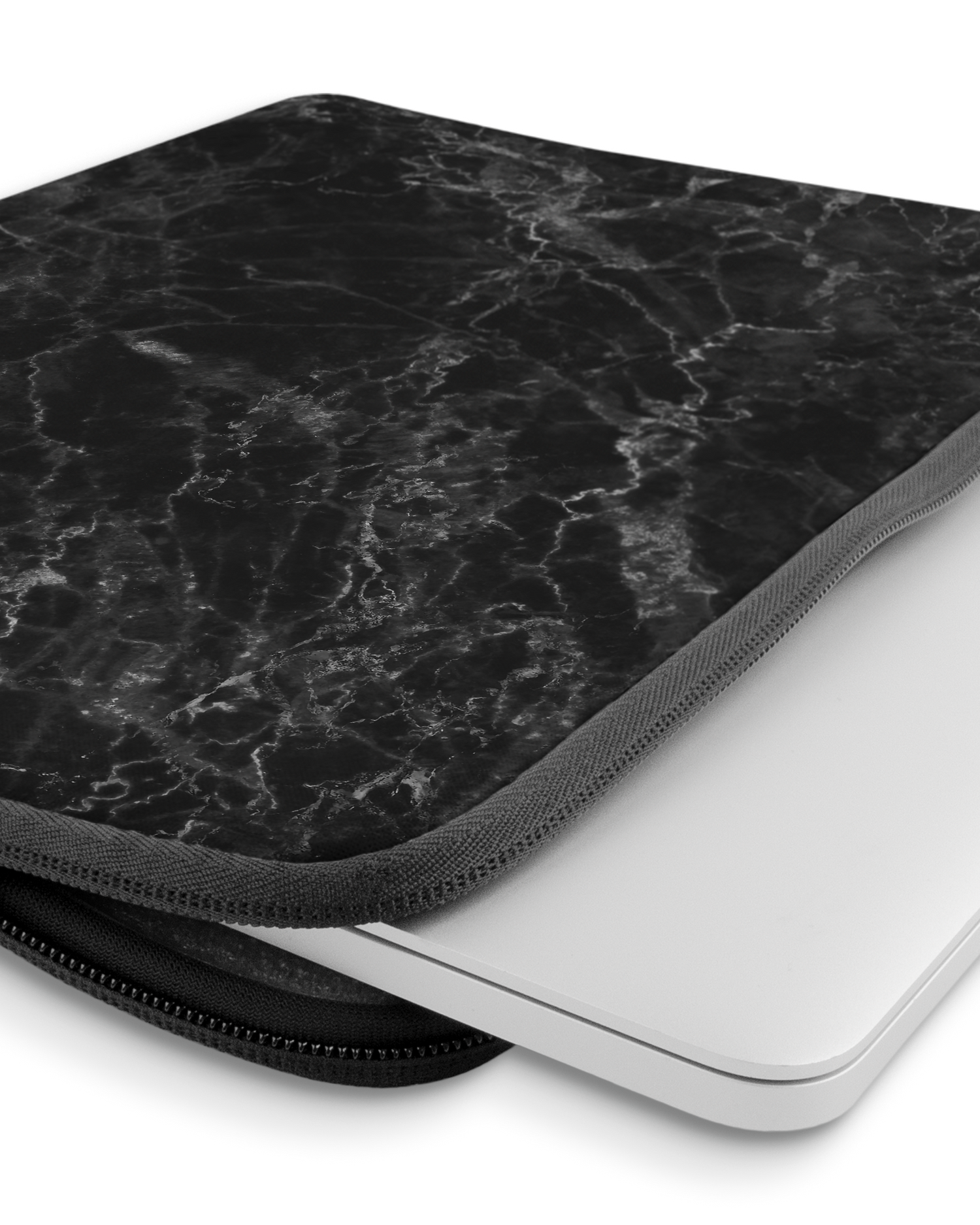 Midnight Marble Laptop Case 14 inch with device inside