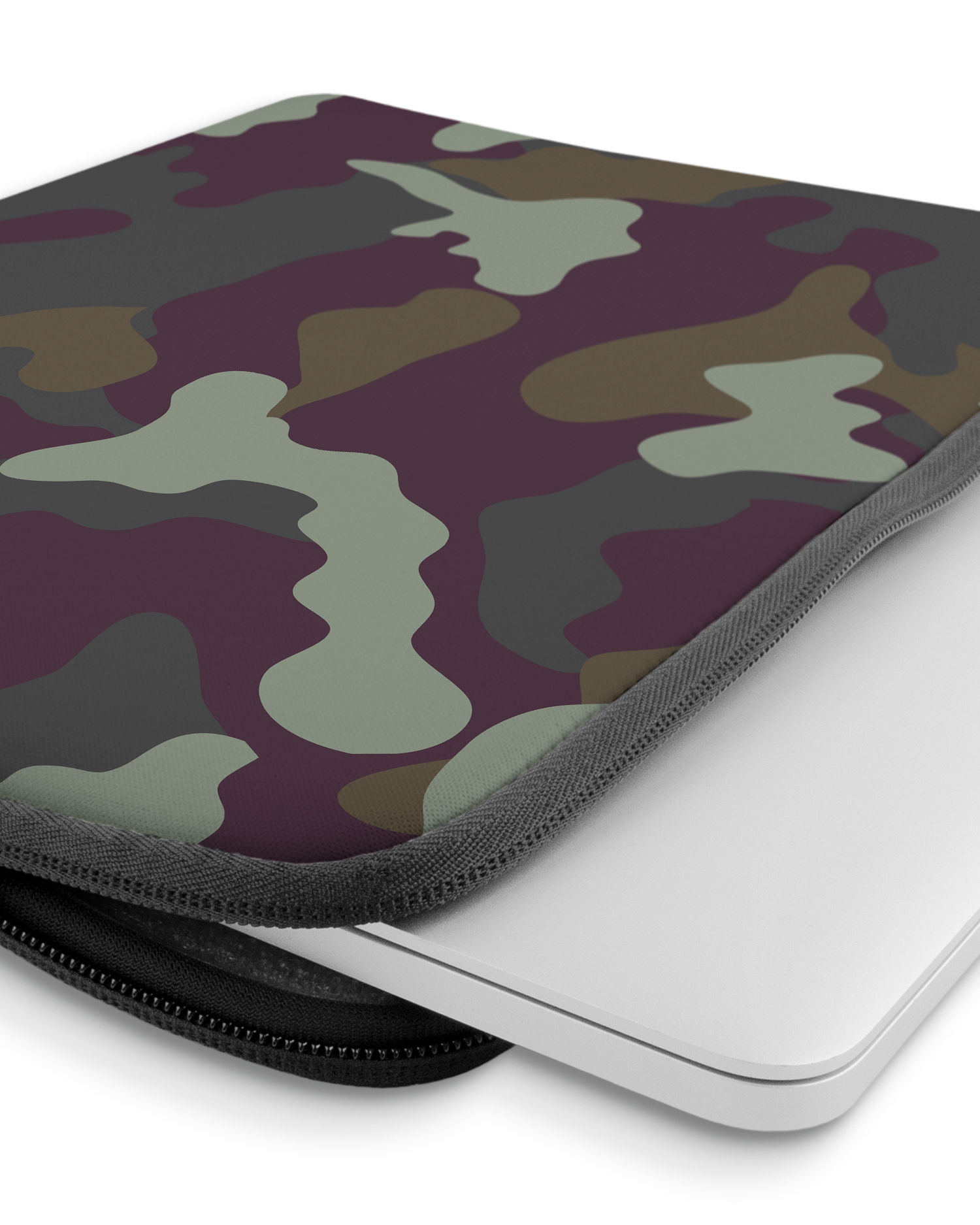 Night Camo Laptop Case 14 inch with device inside