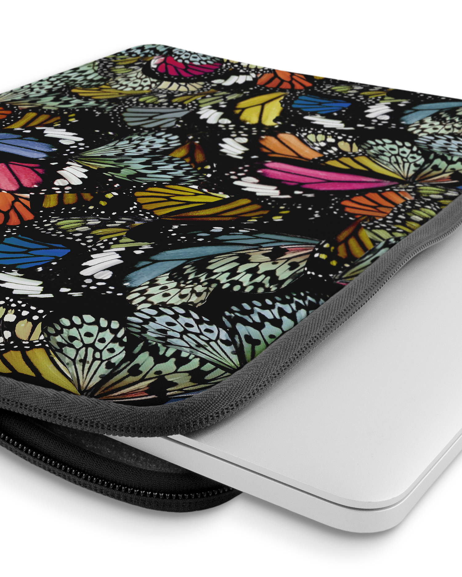Psychedelic Butterflies Laptop Case 14 inch with device inside