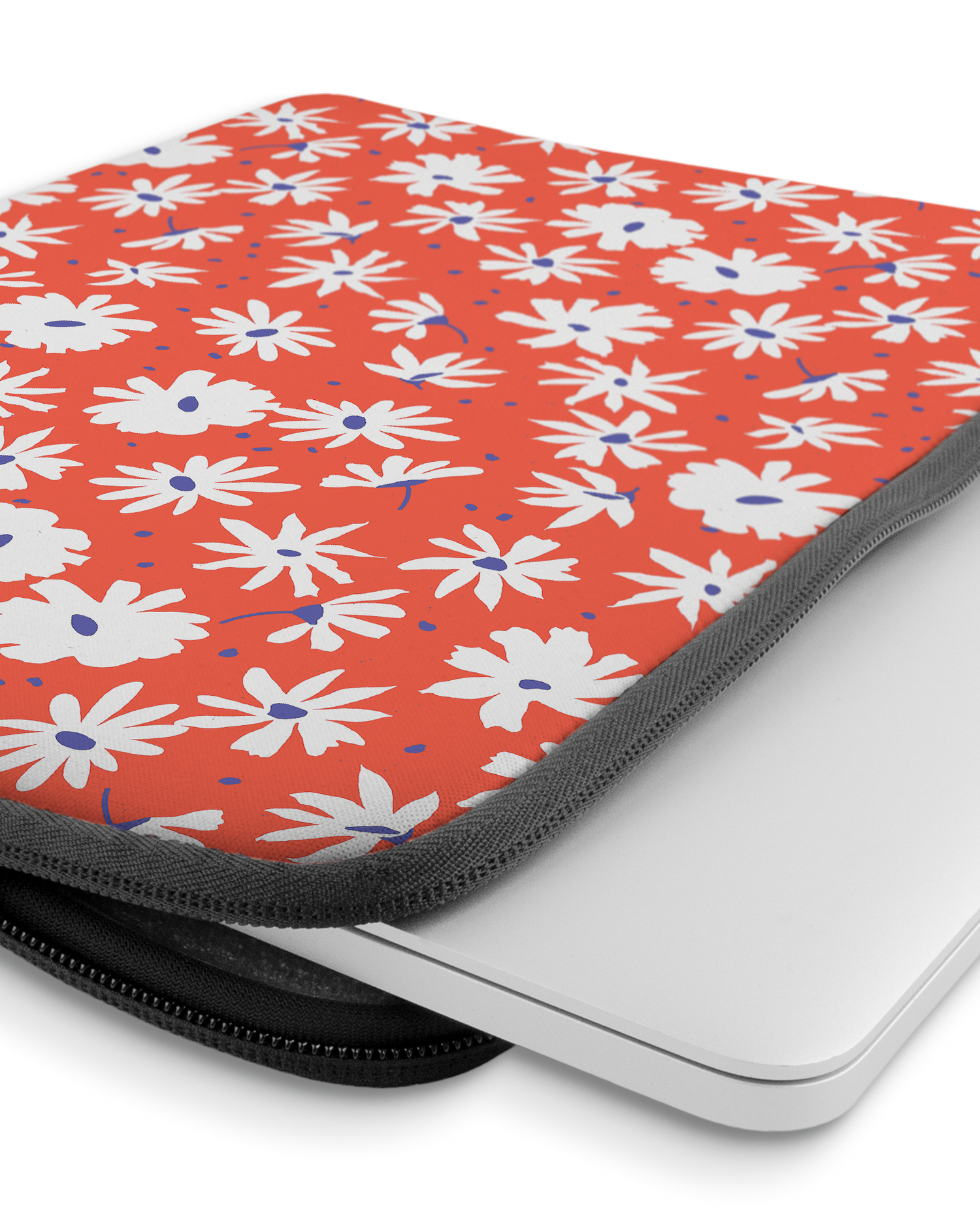 Retro Daisy Laptop Case 14 inch with device inside