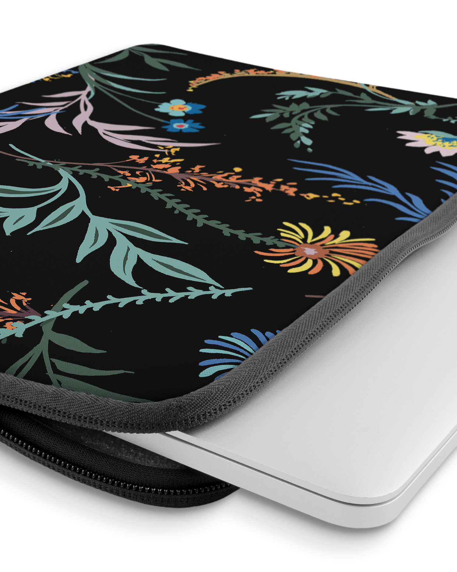 Woodland Spring Floral Laptop Case 14 inch with device inside