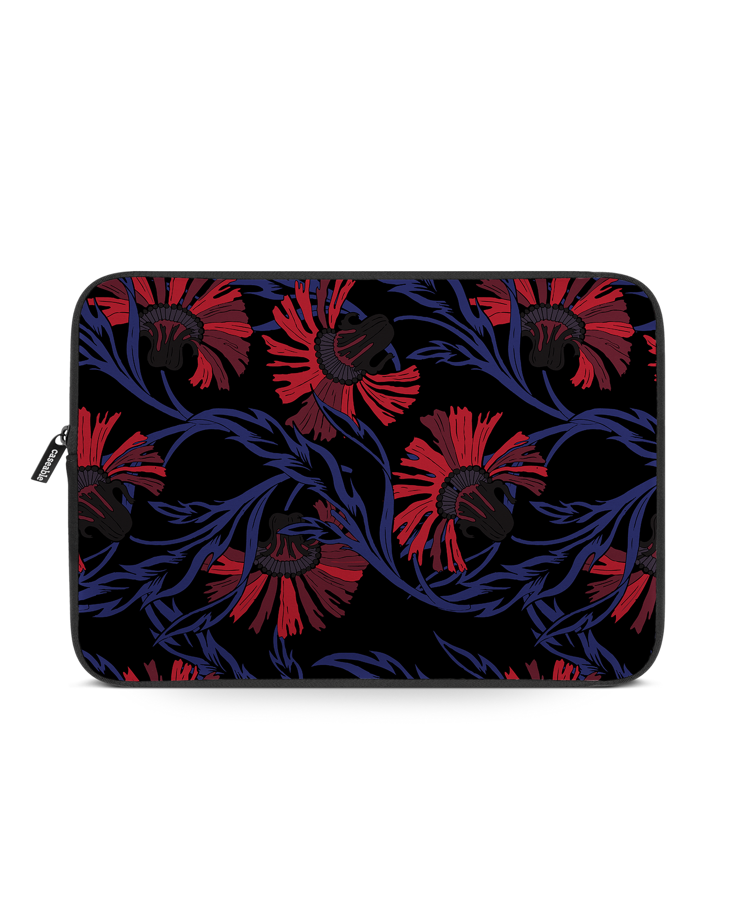 Midnight Floral Laptop Case 14 inch: Front View