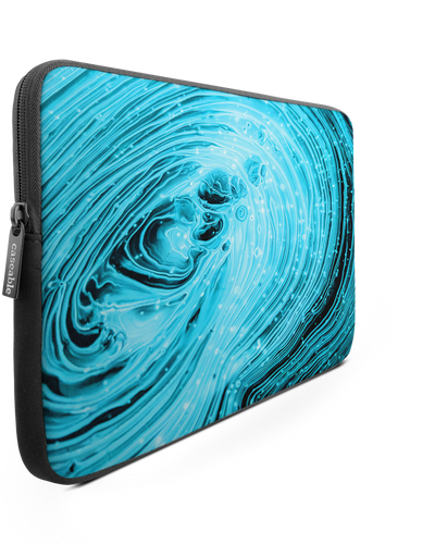 Turquoise Ripples Laptop Case 14 inch