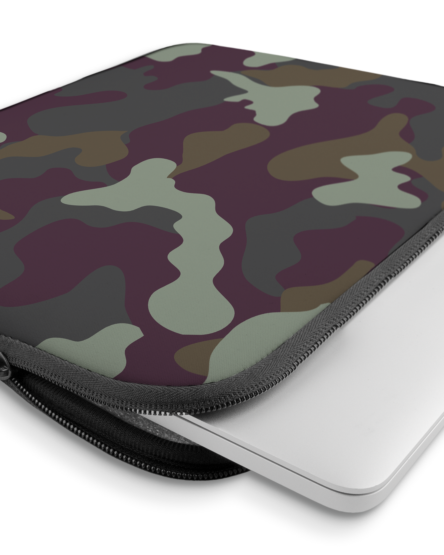 Night Camo Laptop Case 15 inch with device inside