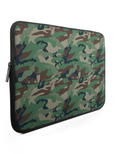 Green and Brown Camo Laptop Case 15 inch