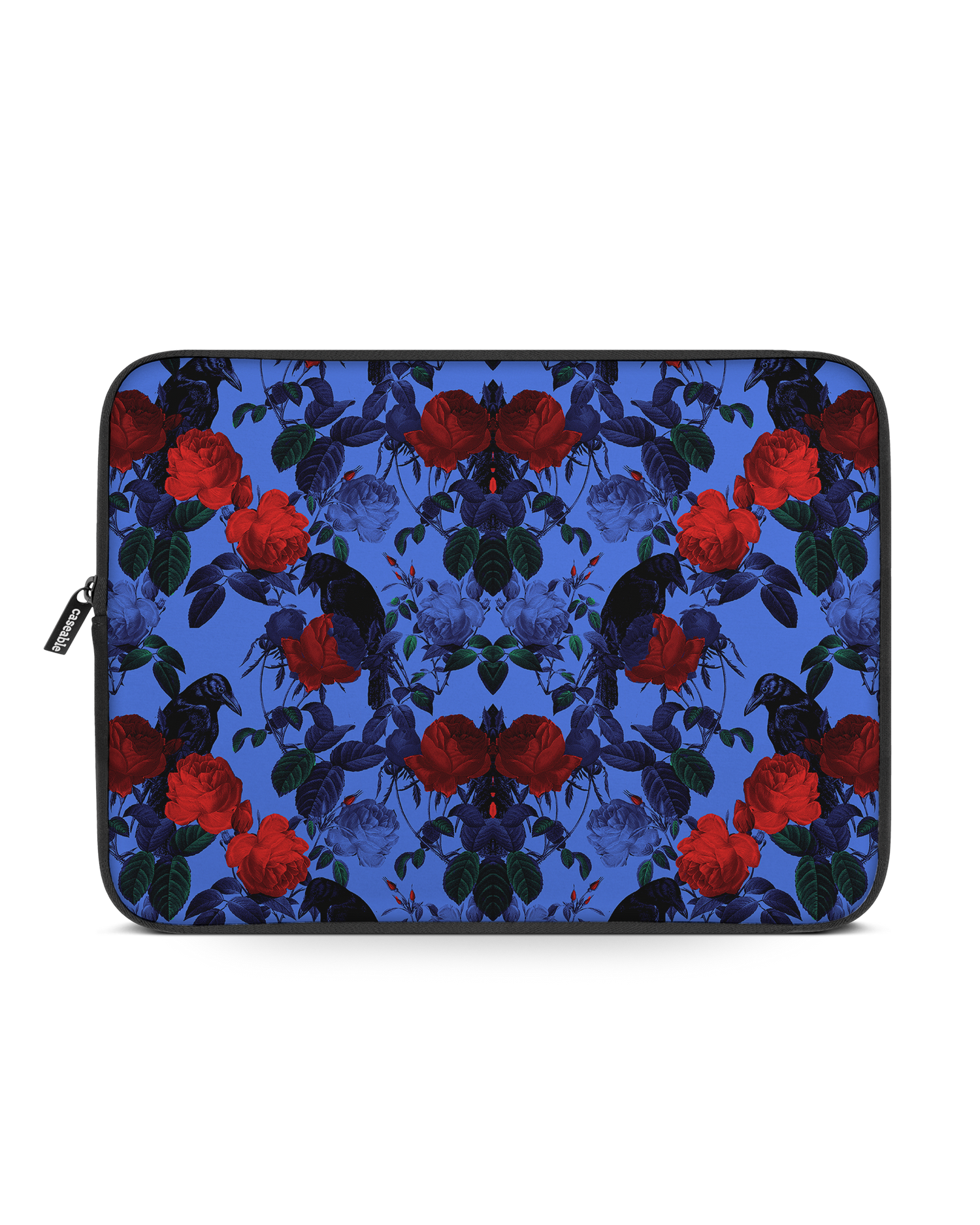 Roses And Ravens Laptop Case 15 inch: Front View