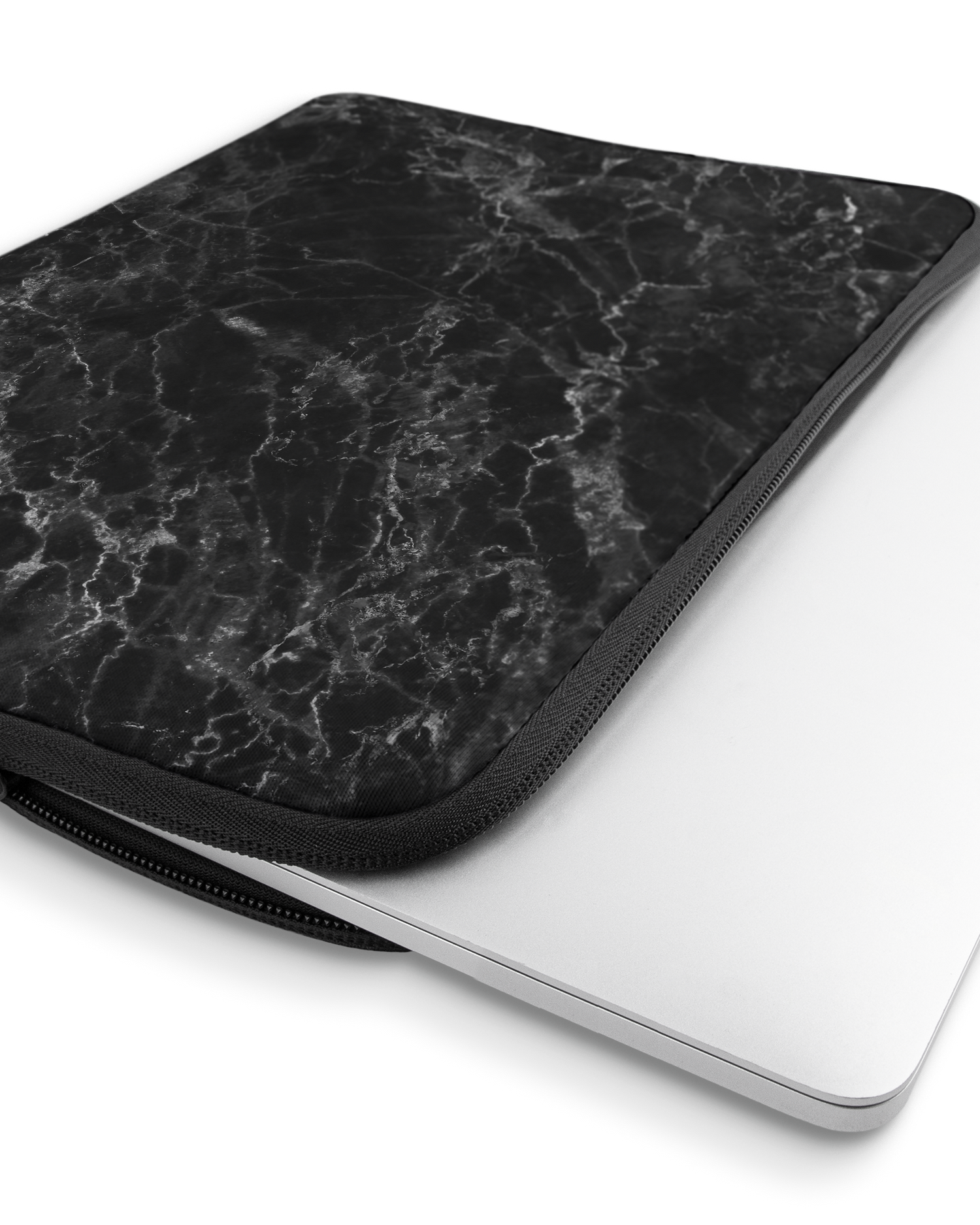 Midnight Marble Laptop Case 16 inch with device inside