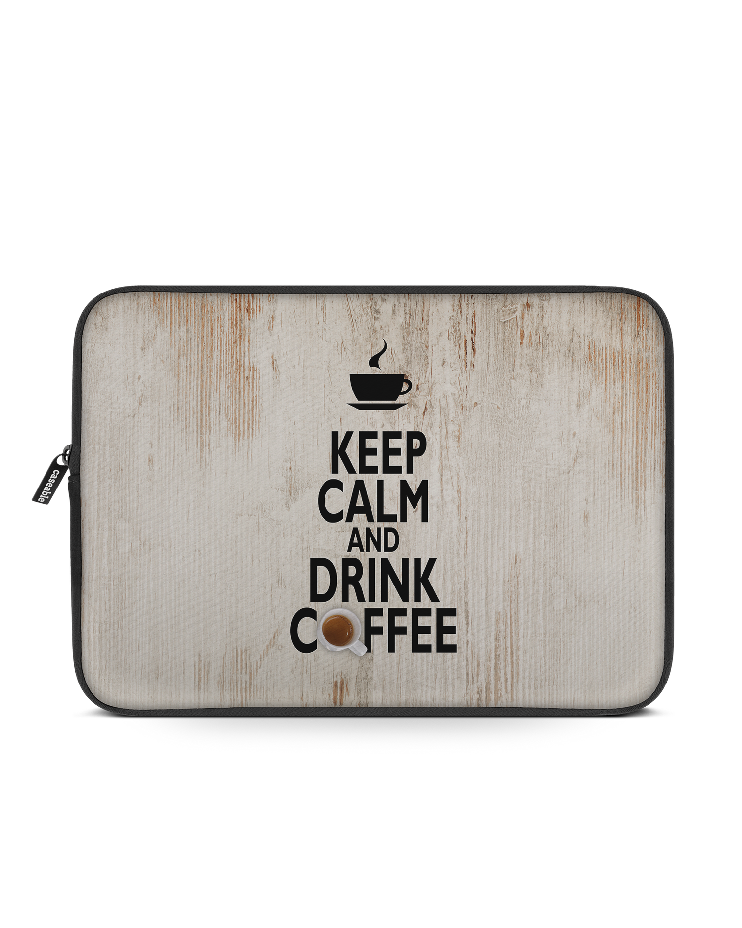 Drink Coffee Laptop Case 16 inch: Front View