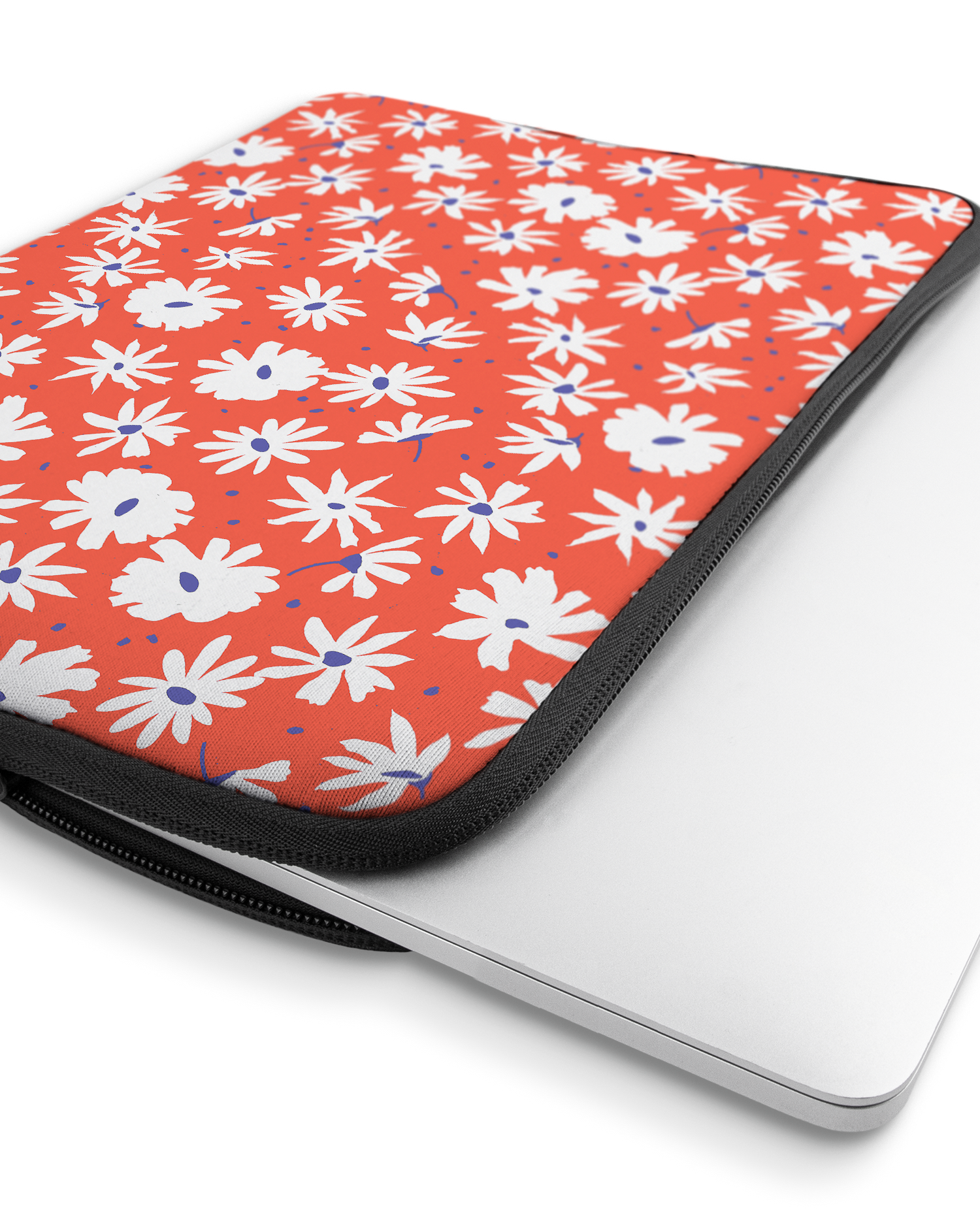 Retro Daisy Laptop Case 16 inch with device inside