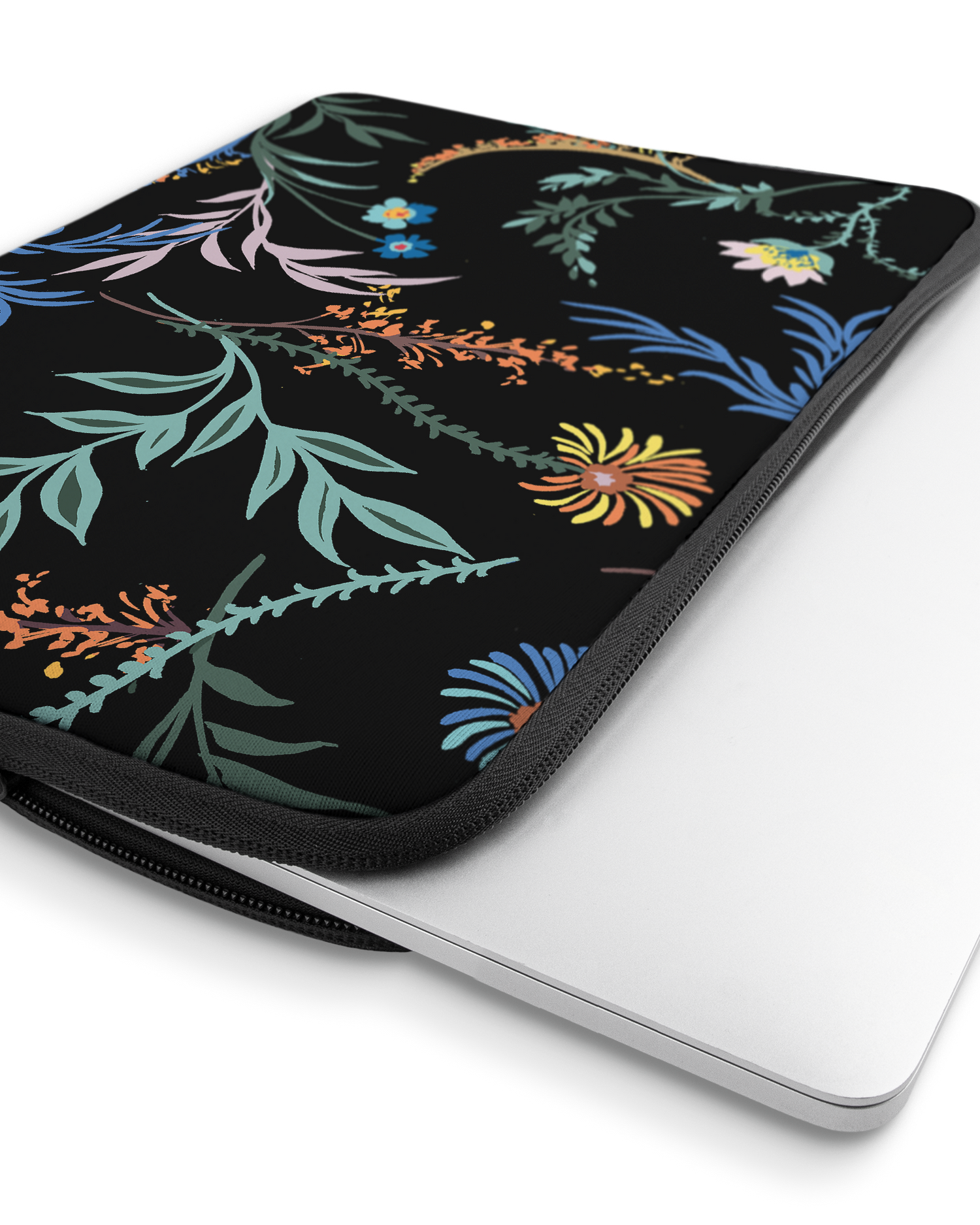 Woodland Spring Floral Laptop Case 16 inch with device inside