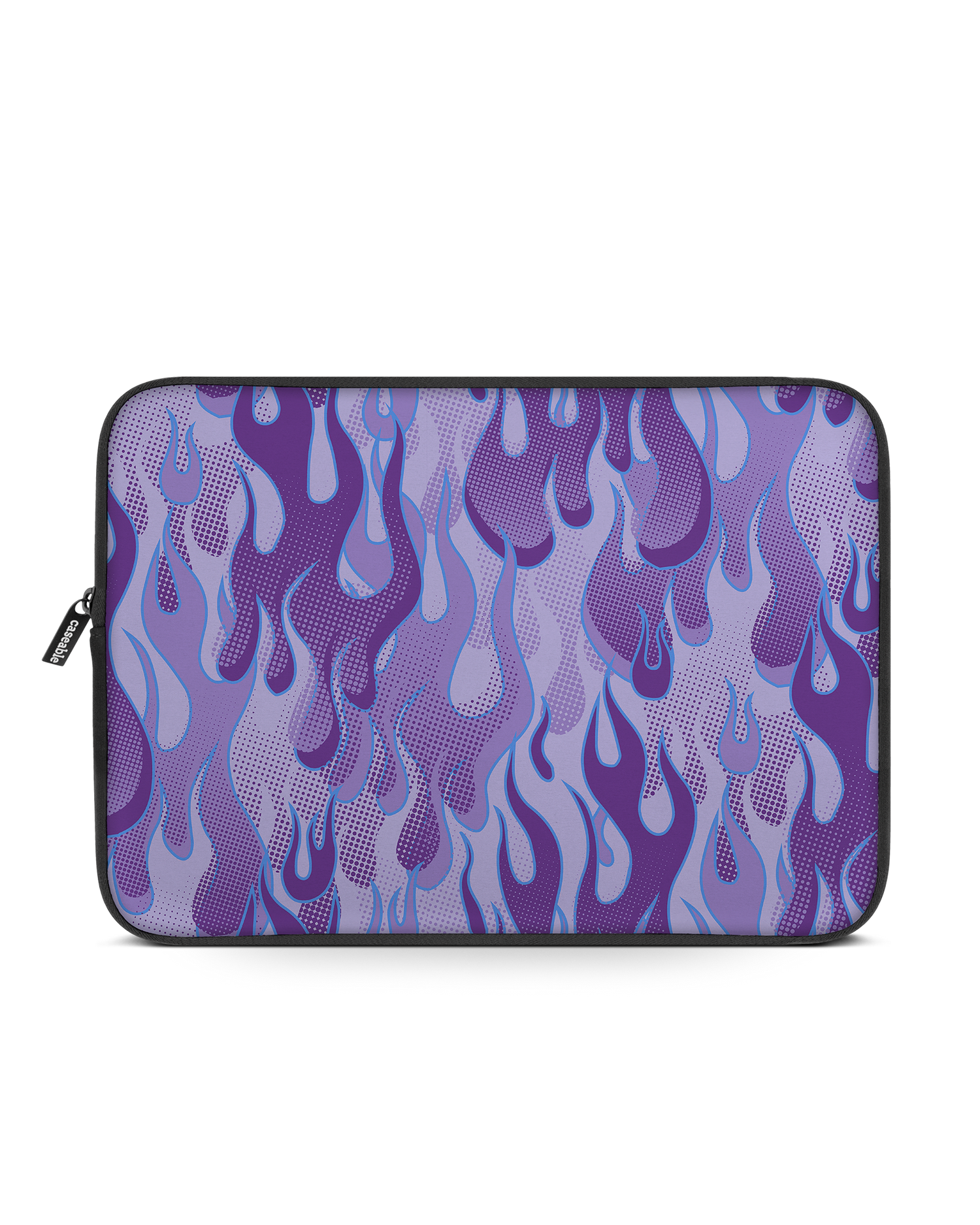 Purple Flames Laptop Case 16 inch: Front View