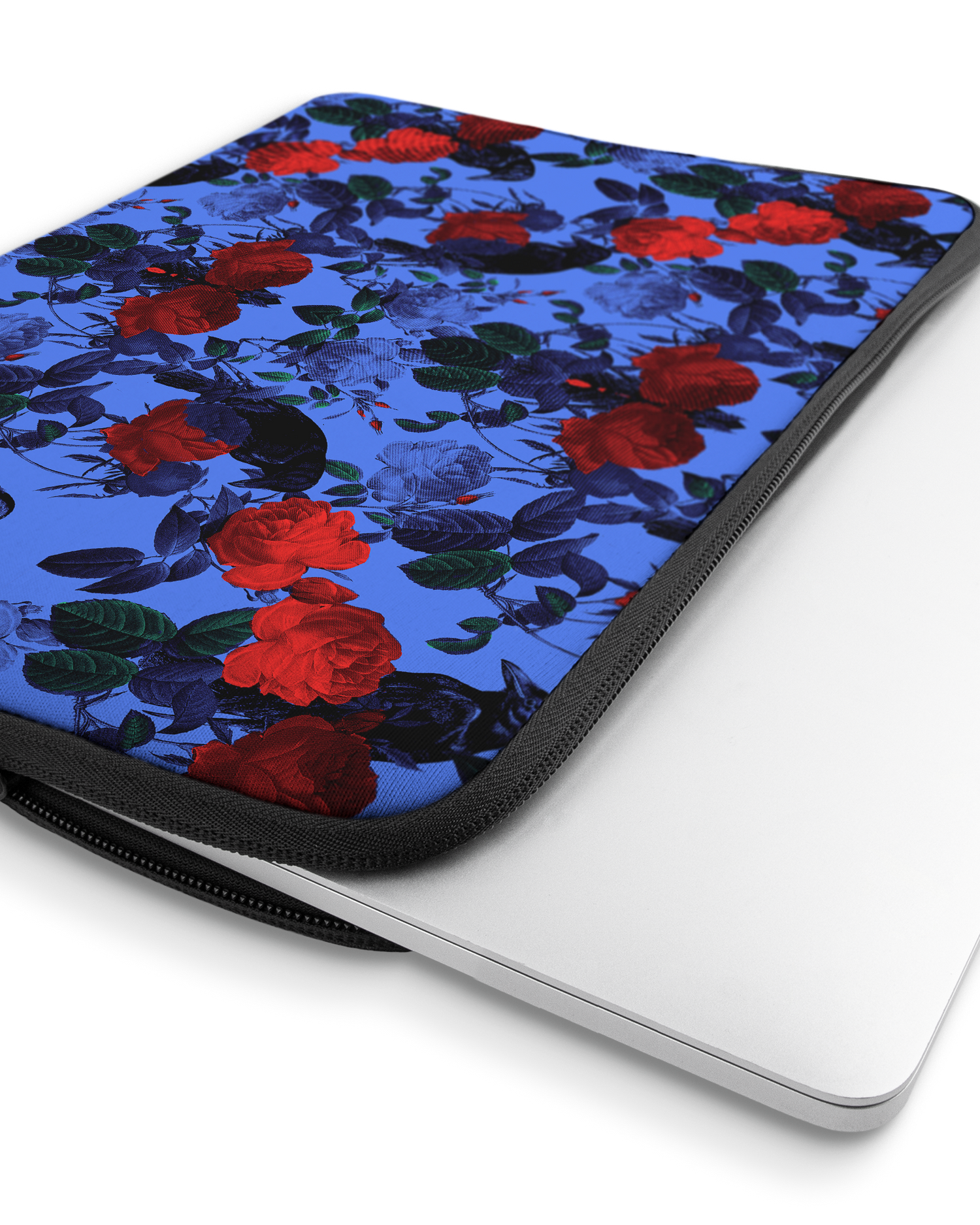 Roses And Ravens Laptop Case 16 inch with device inside