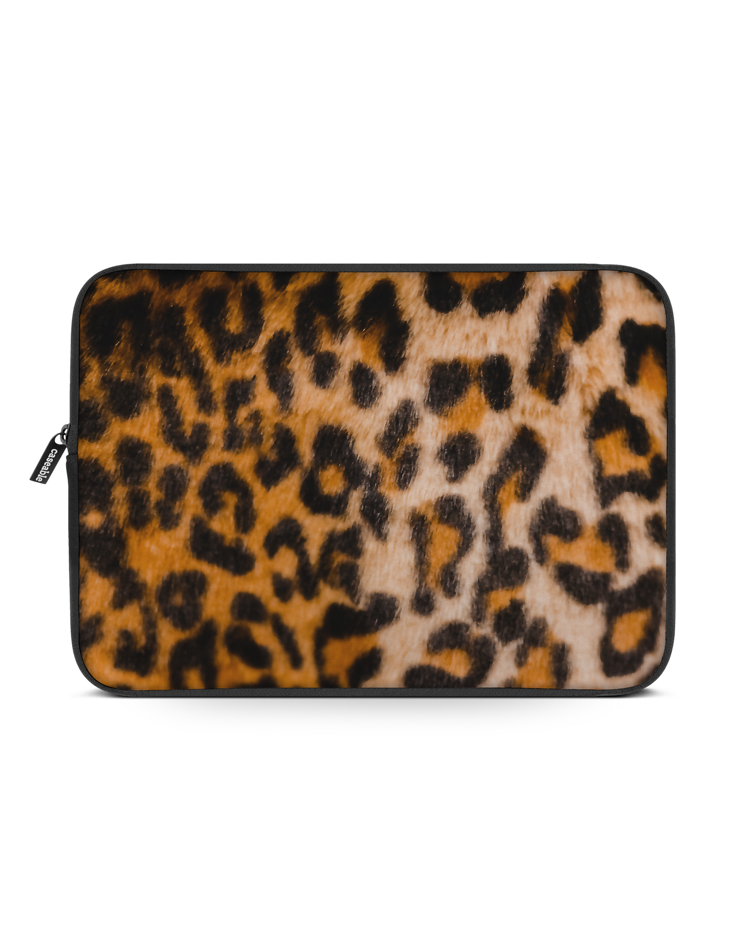 Leopard Pattern Laptop Case 16 inch: Front View