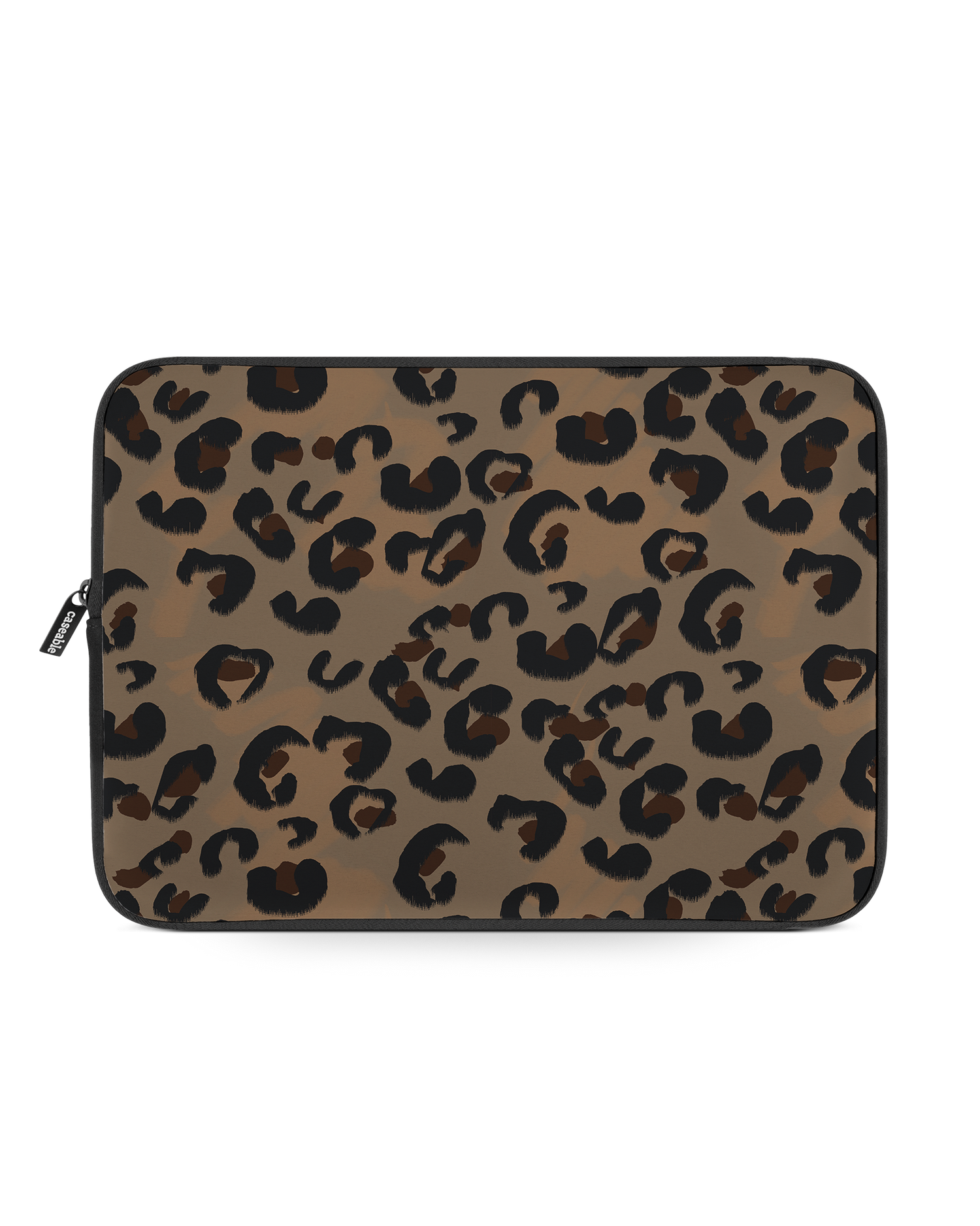 Leopard Repeat Laptop Case 13-14 inch: Front View