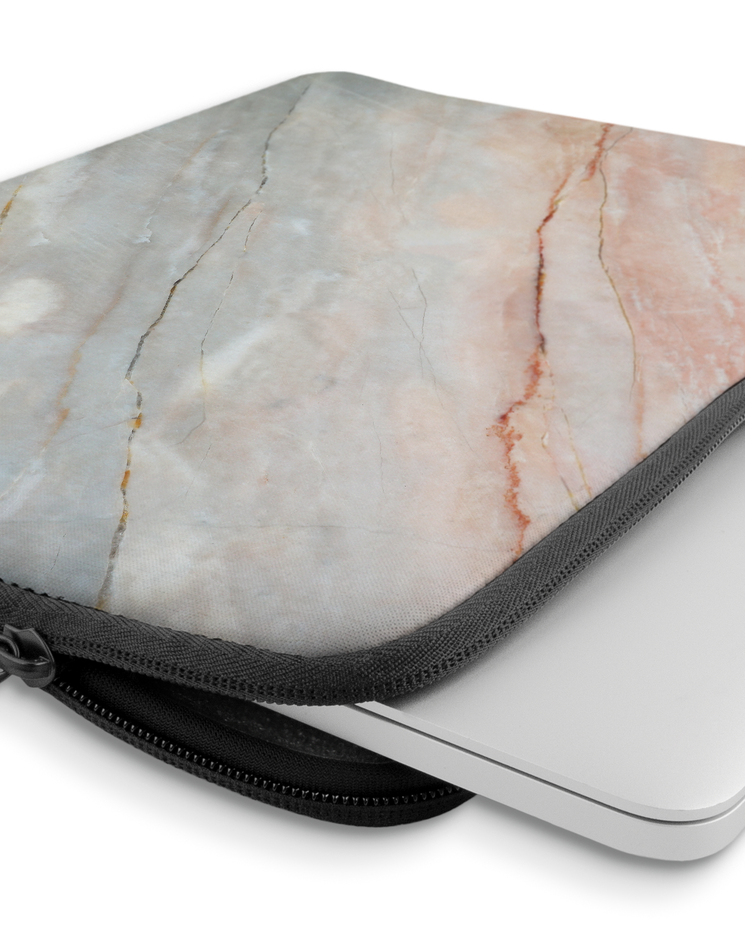 Mother of Pearl Marble Laptop Case 13-14 inch with device inside