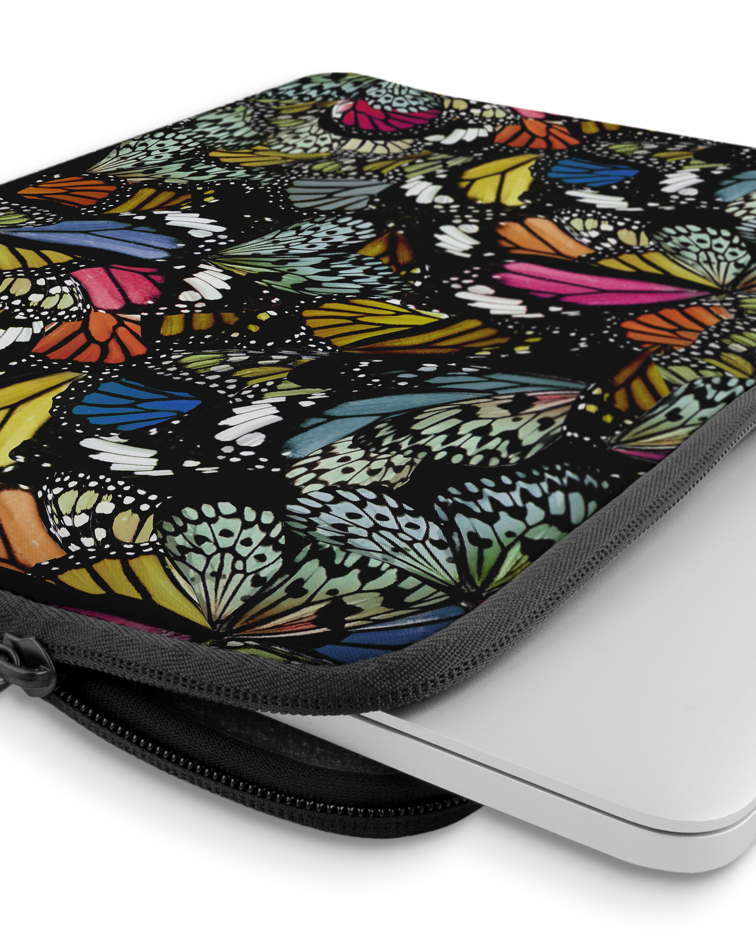 Psychedelic Butterflies Laptop Case 13-14 inch with device inside