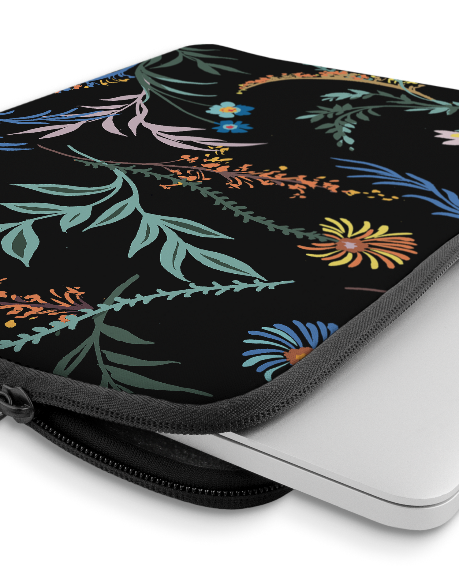 Woodland Spring Floral Laptop Case 13-14 inch with device inside