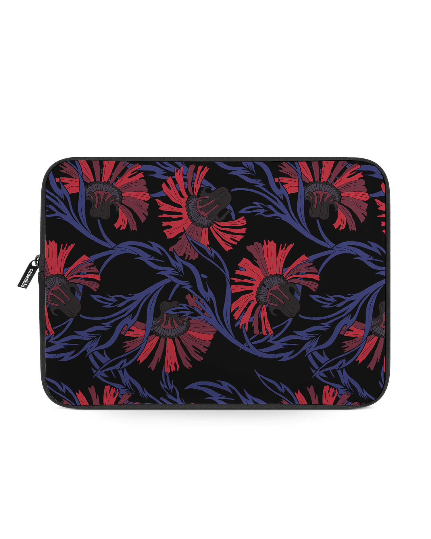 Midnight Floral Laptop Case 13-14 inch: Front View