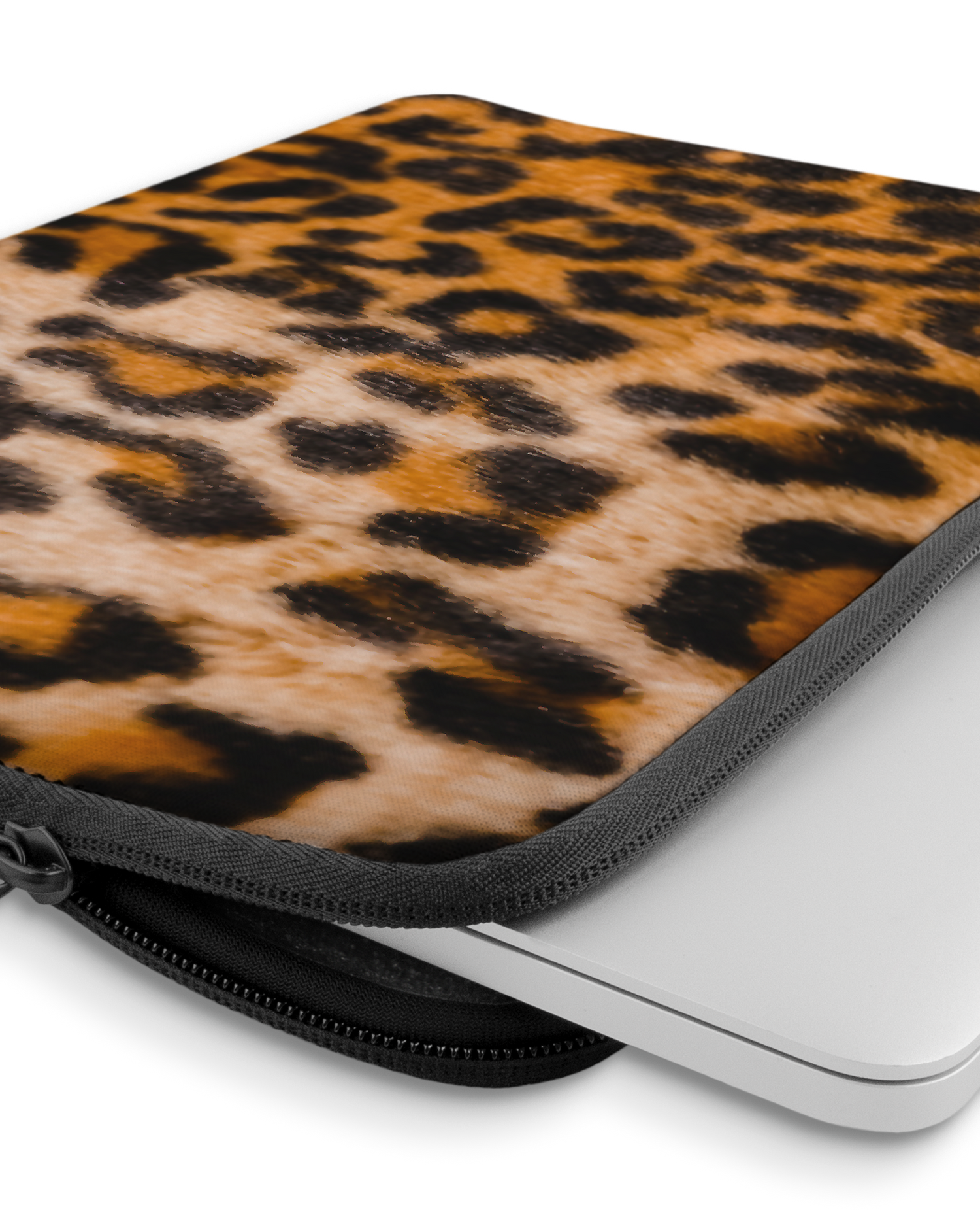 Leopard Pattern Laptop Case 13-14 inch with device inside