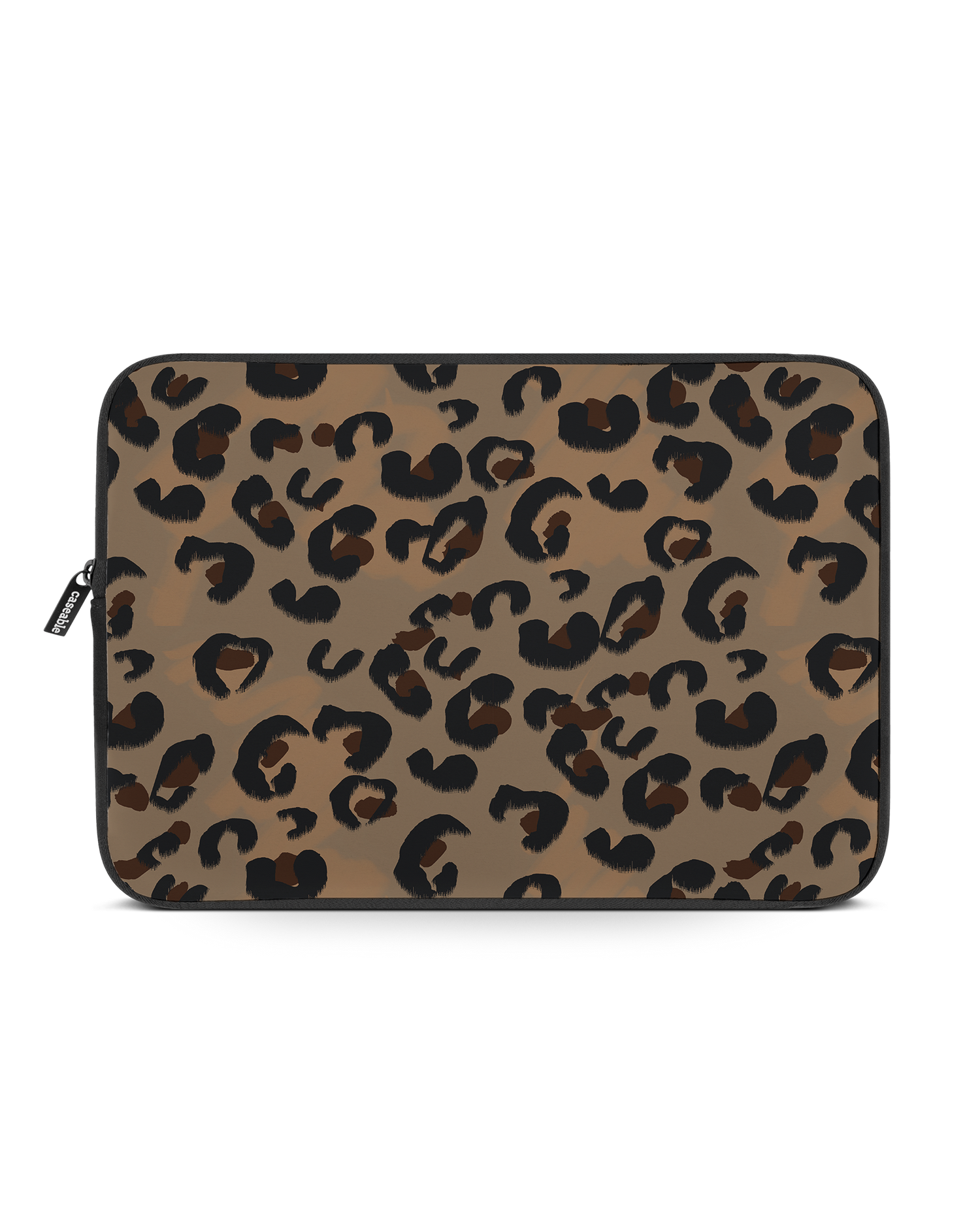 Leopard Repeat Laptop Case 15-16 inch: Front View
