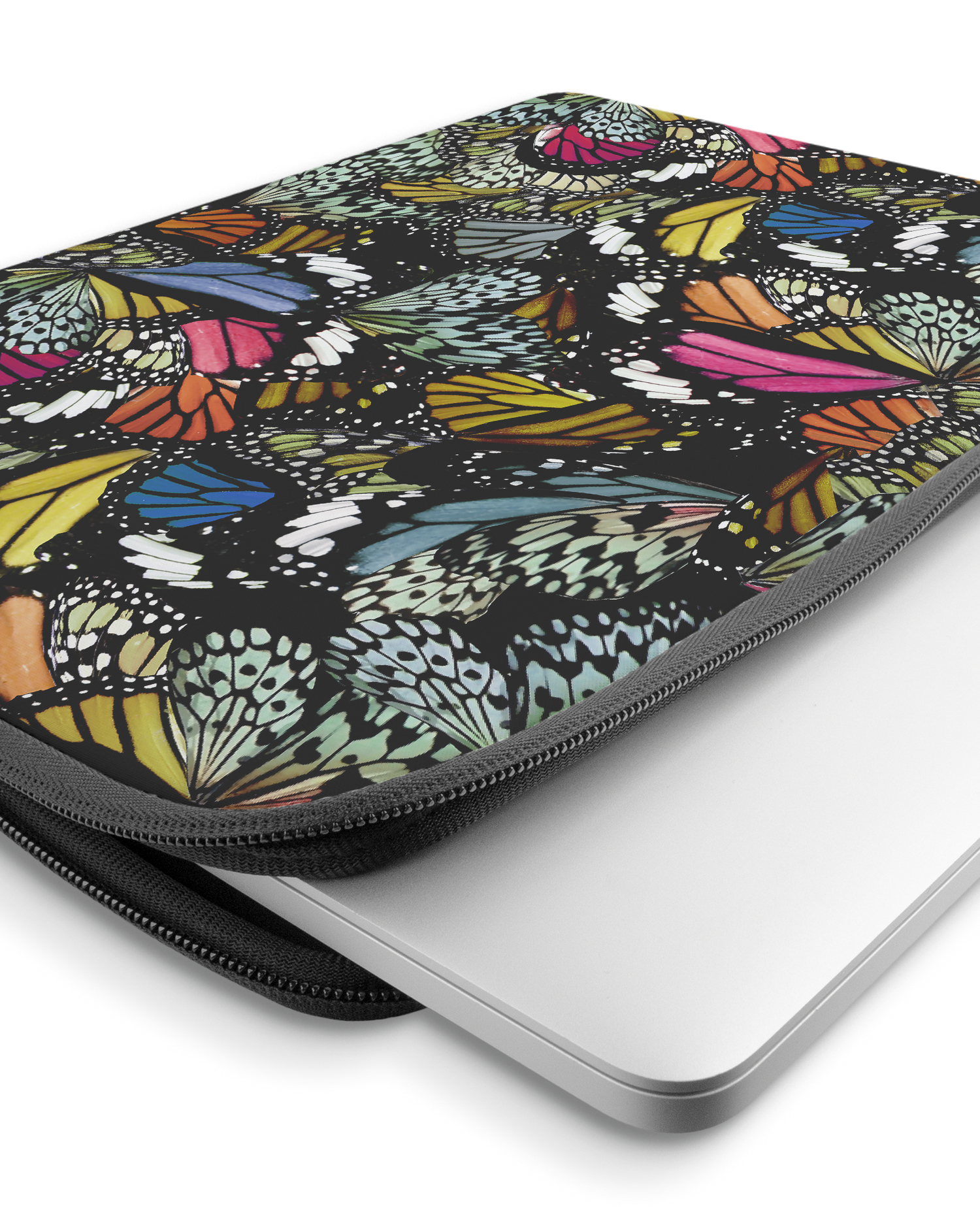 Psychedelic Butterflies Laptop Case 15-16 inch with device inside