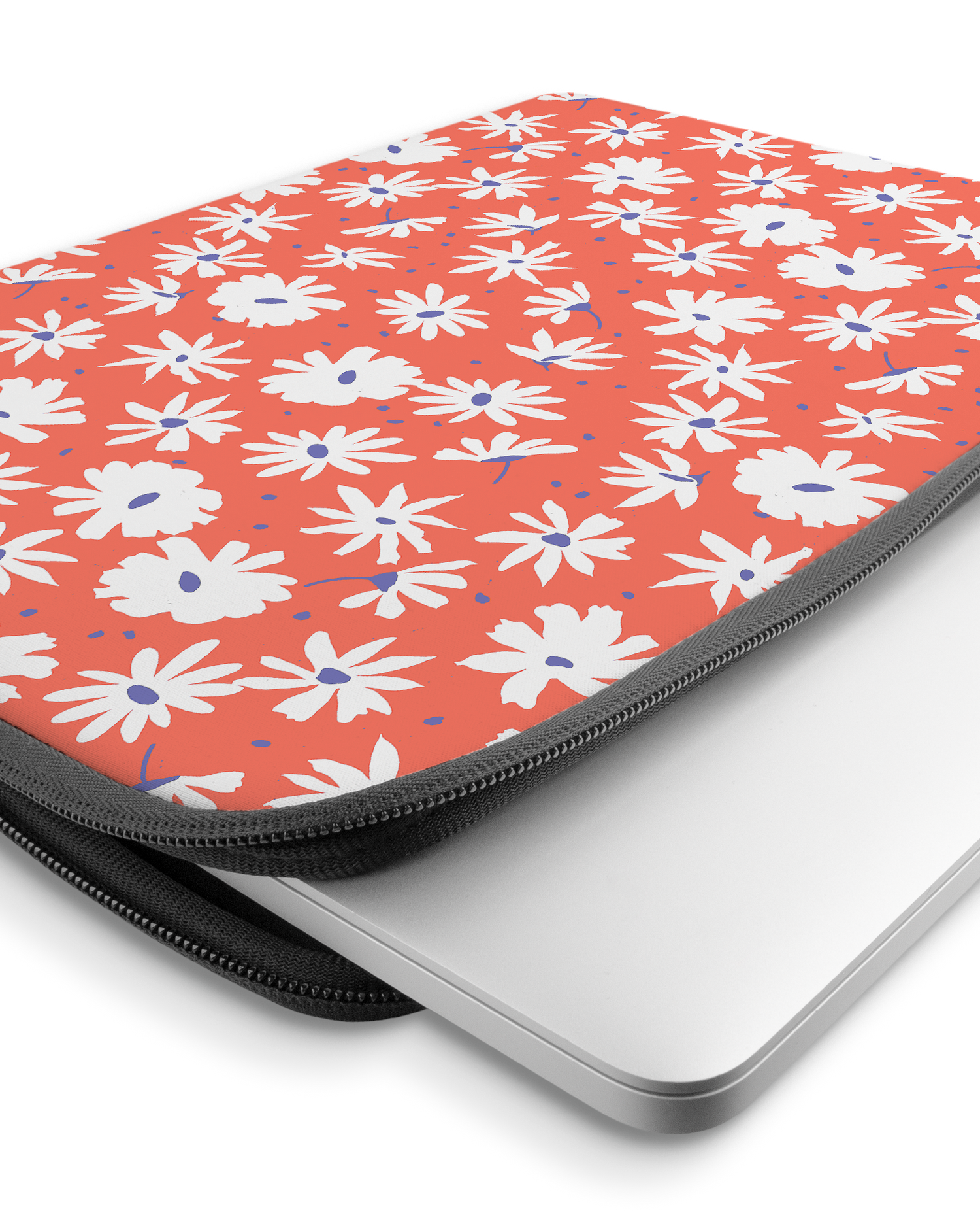 Retro Daisy Laptop Case 15-16 inch with device inside