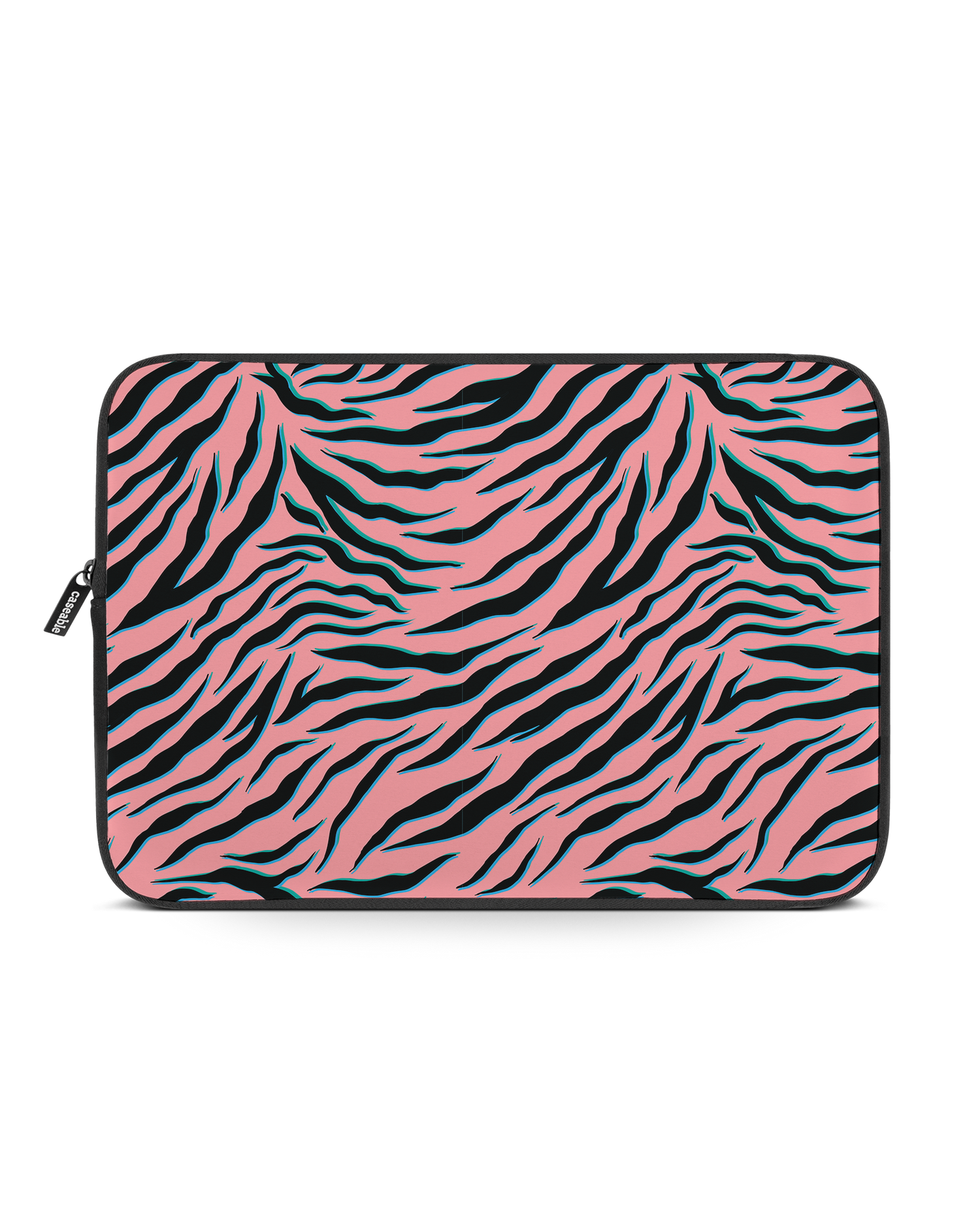 Pink Zebra Laptop Case 15-16 inch: Front View