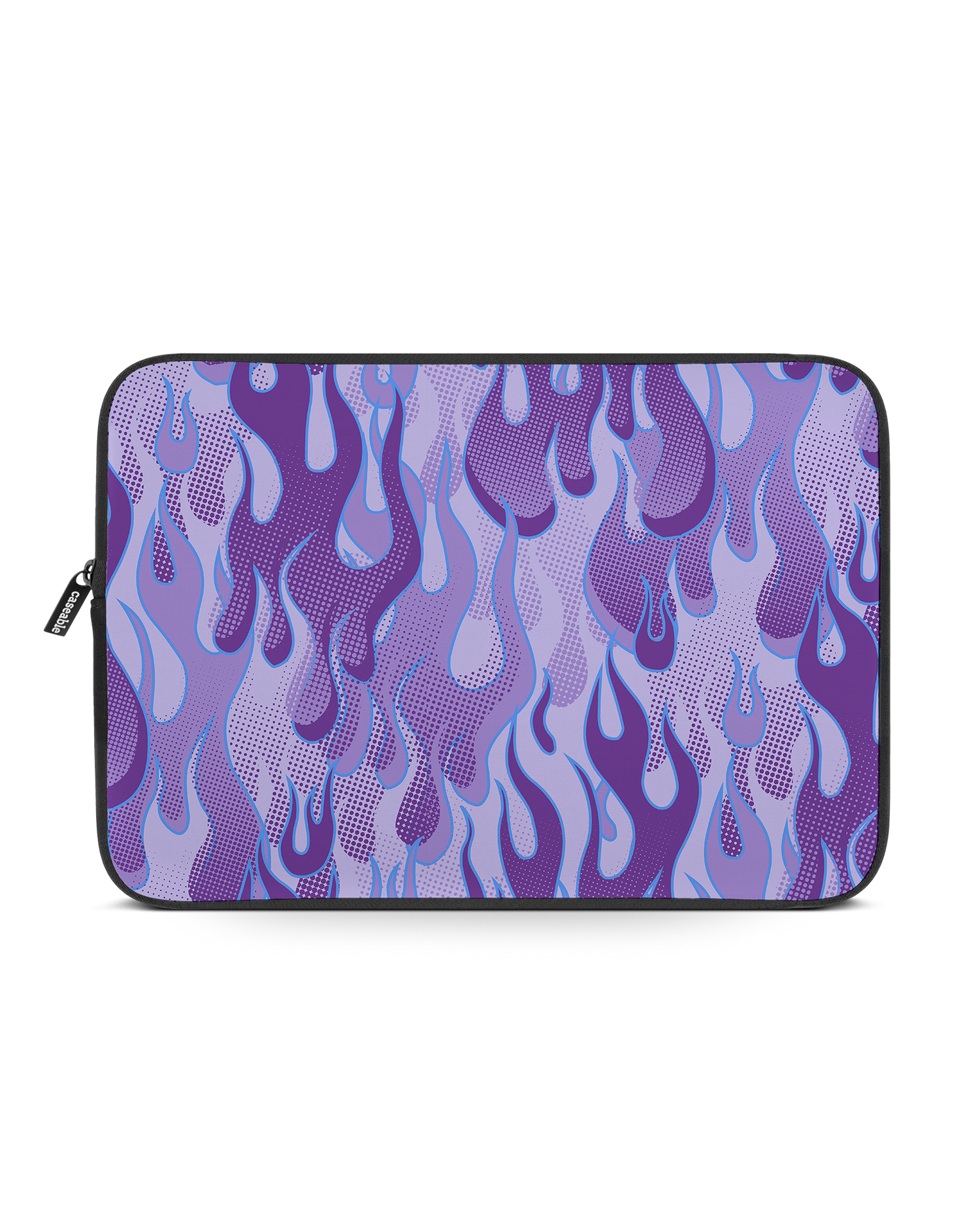 Purple Flames Laptop Case 15-16 inch: Front View