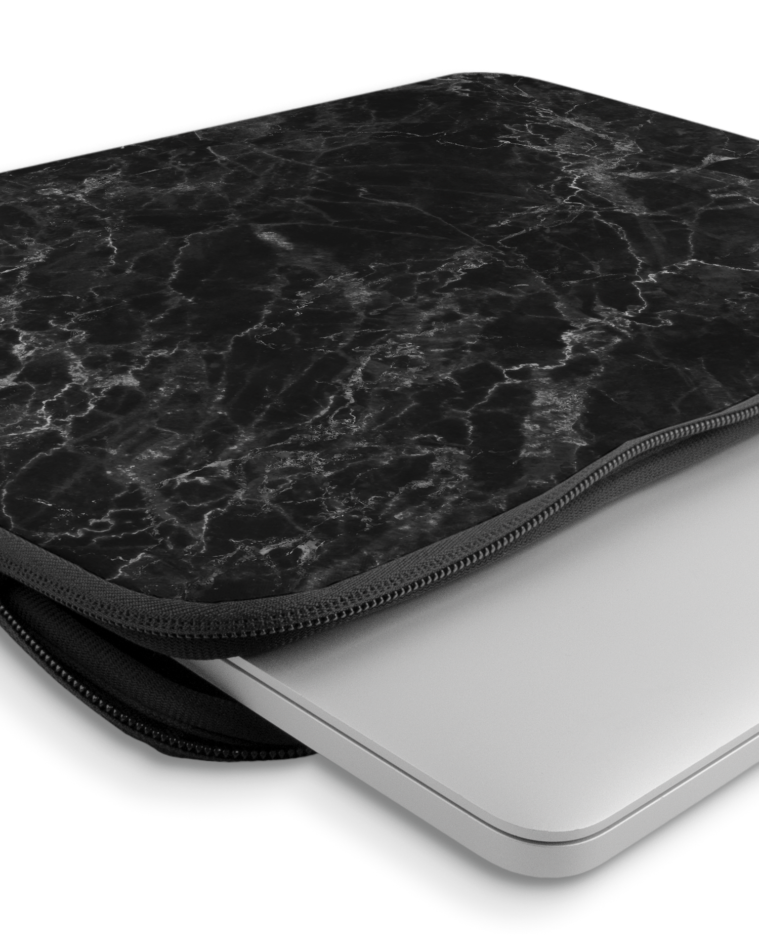 Midnight Marble Laptop Case 14-15 inch with device inside