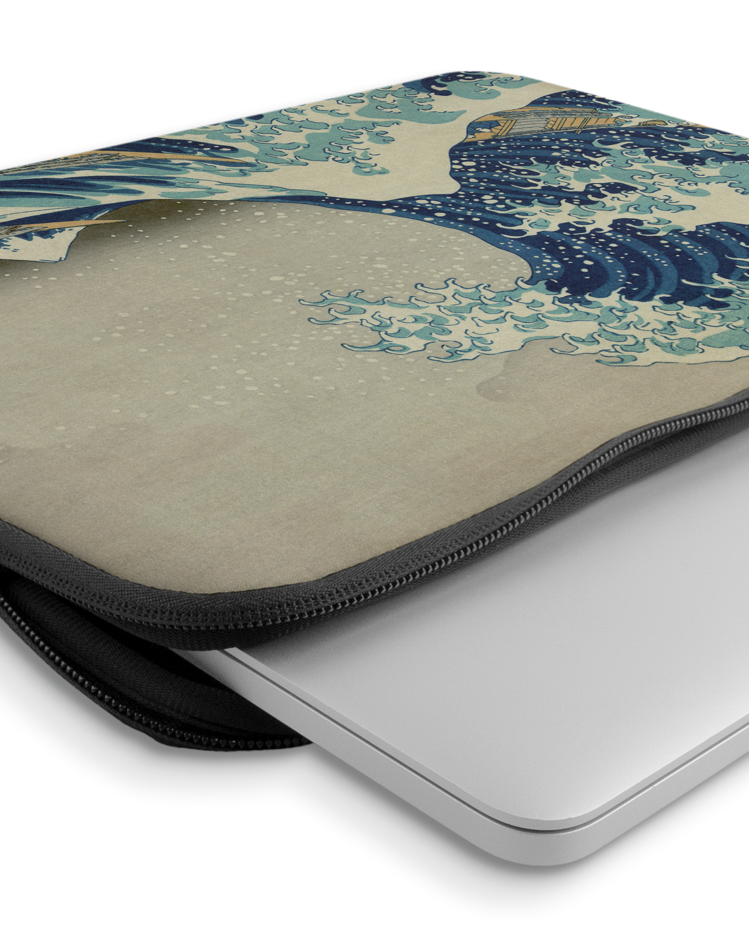 Great Wave Off Kanagawa By Hokusai Laptop Case 14-15 inch with device inside